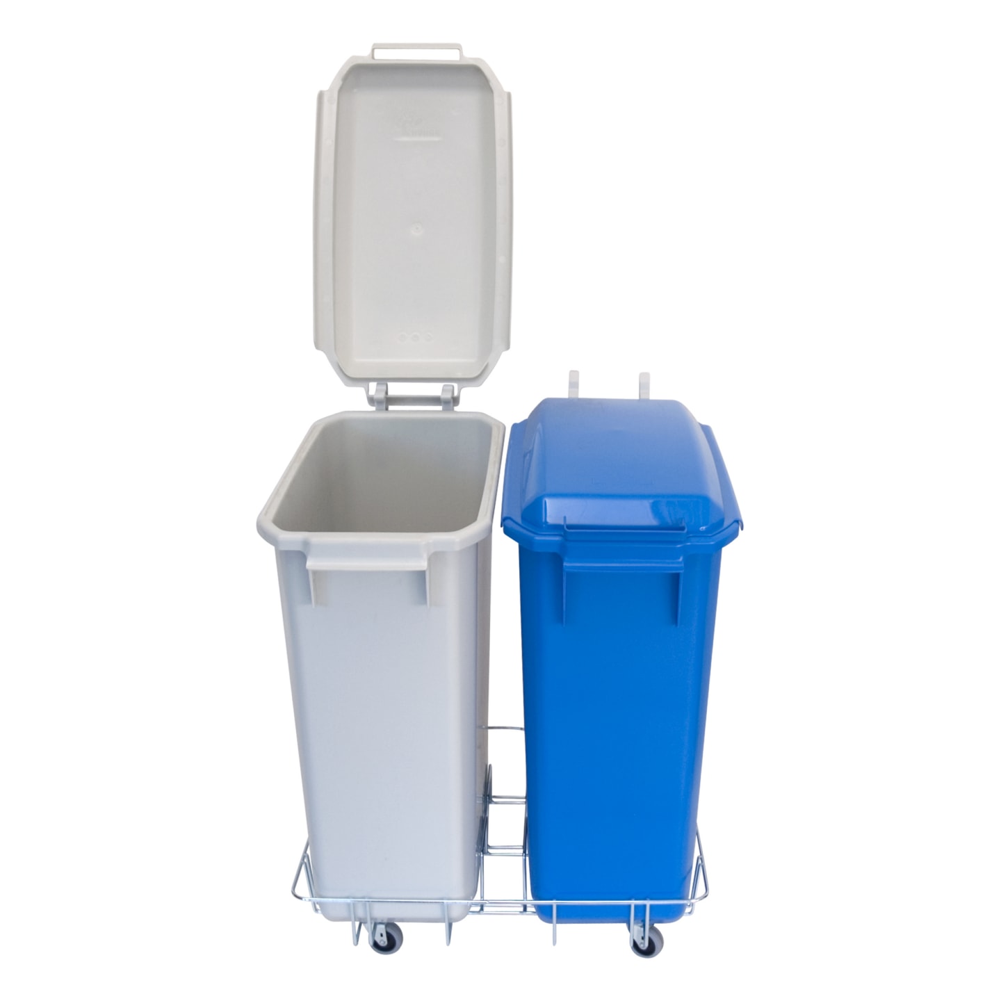 Vagn för 2 st Plasttunnor 60 L - Bild 1 av 2