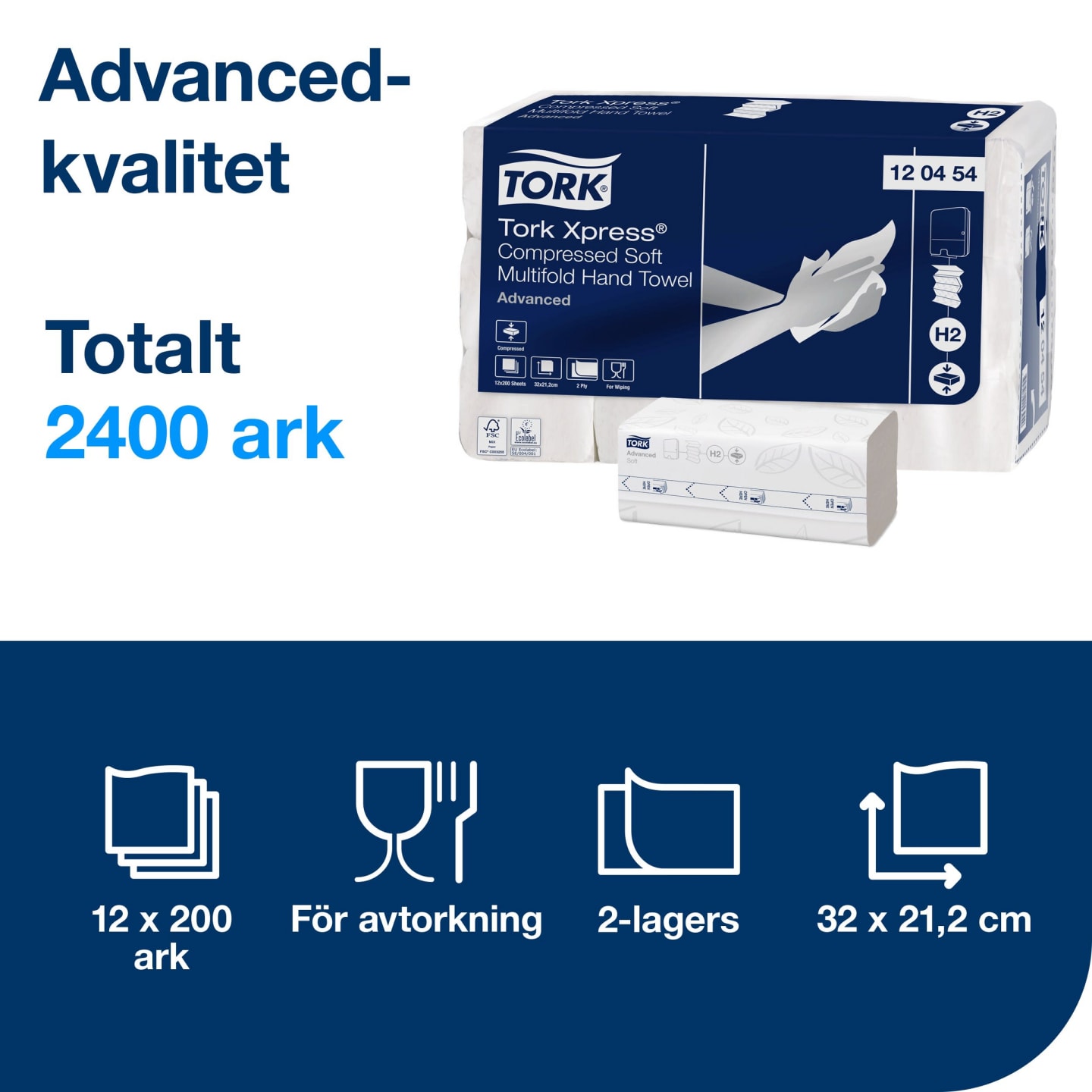 Handduk Tork Xpress Mjuk Advanced 320mm - Bild 1 av 4