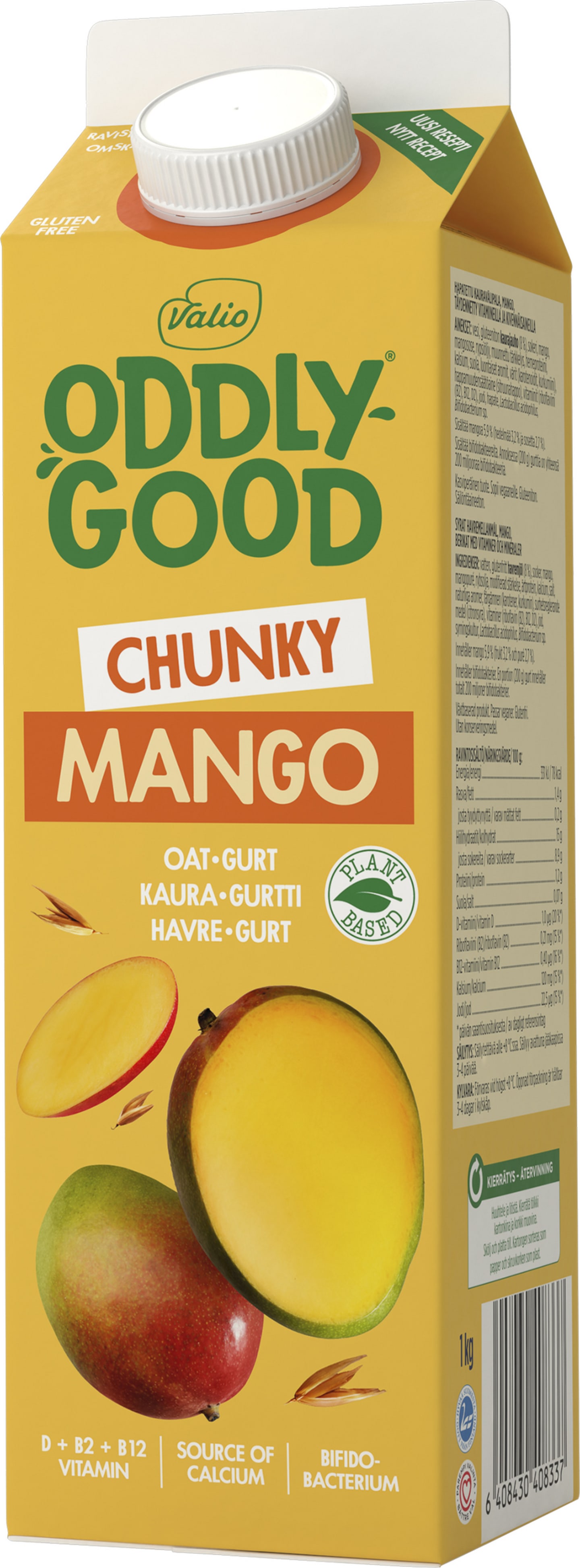 Oddlygood havrebaserad gurt mango 1kg
