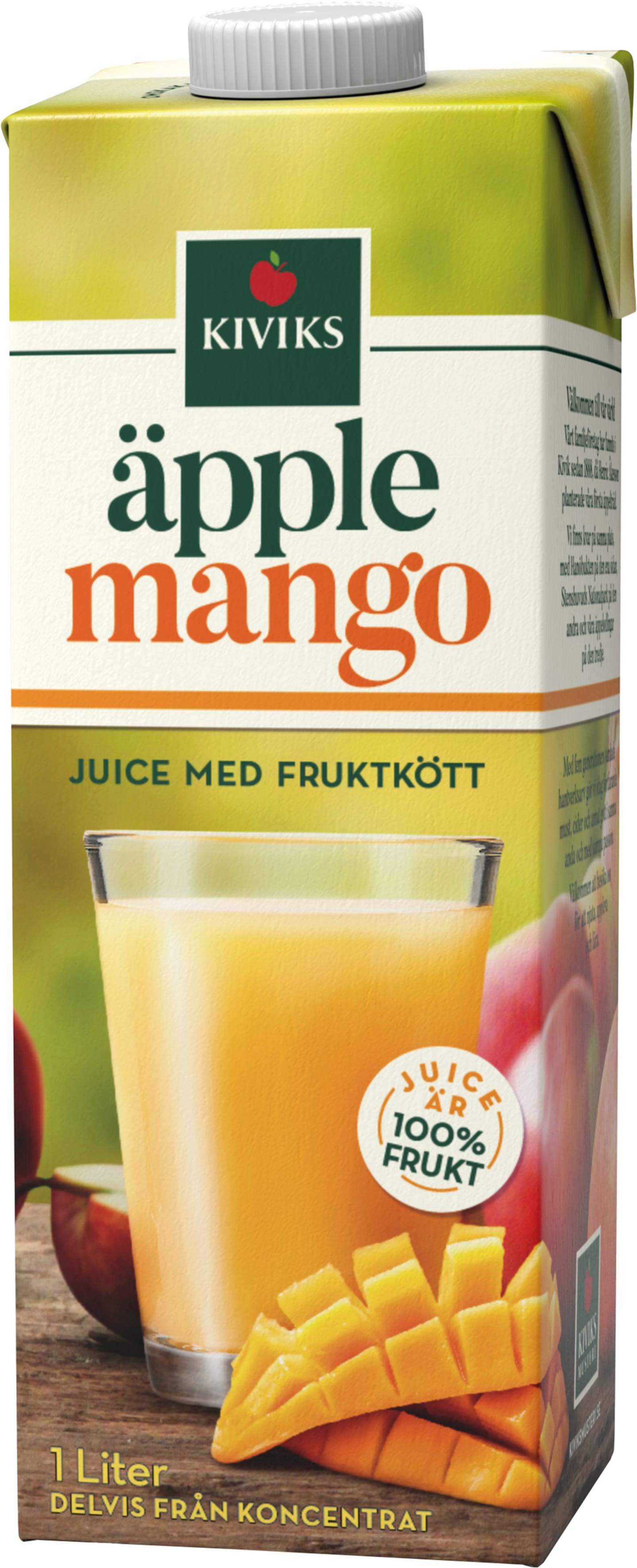 Äpple och Mangojuice med fruktkött 1L