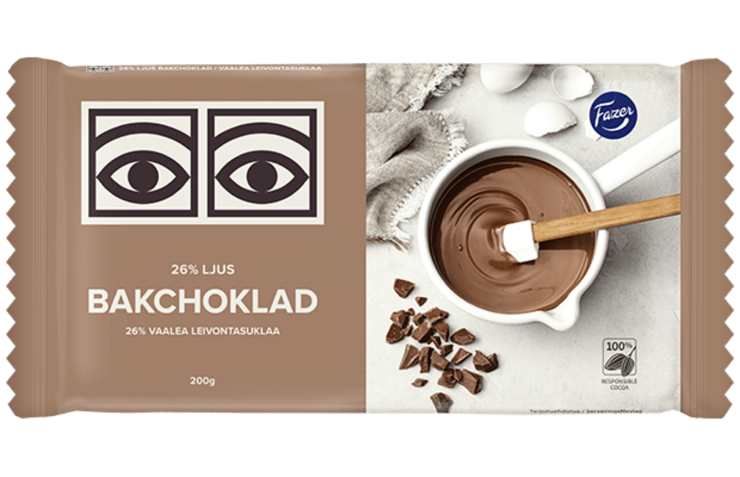 Ögon Bakchoklad ljus 200g