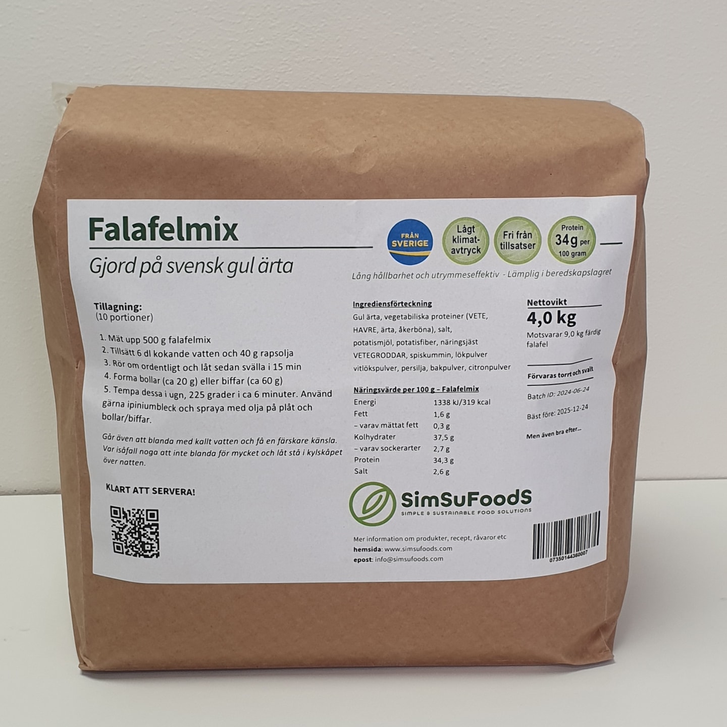 Falafelmix gul ärta 4kg