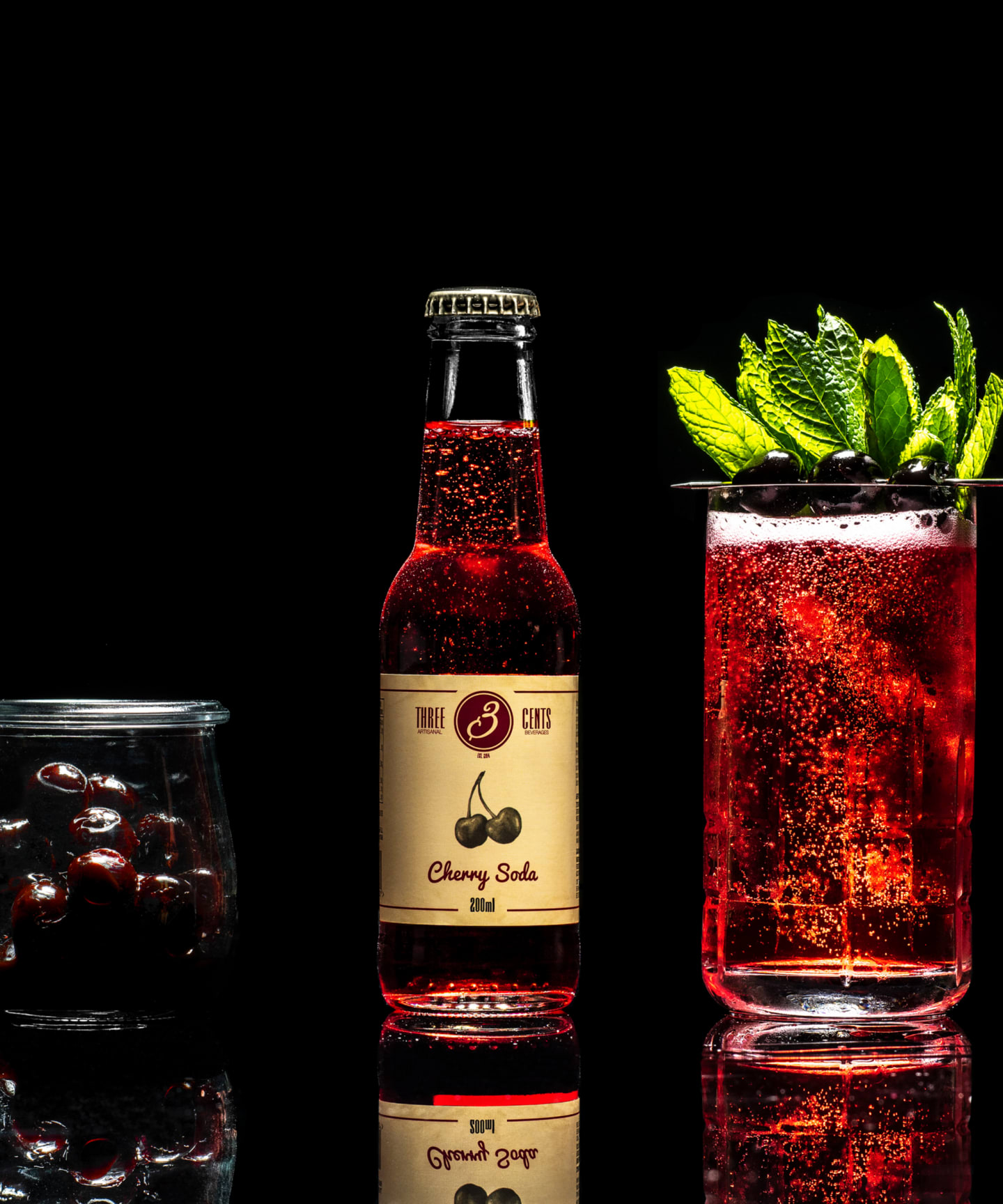 Three Cents Cherry Soda 20cl - Bild 1 av 2