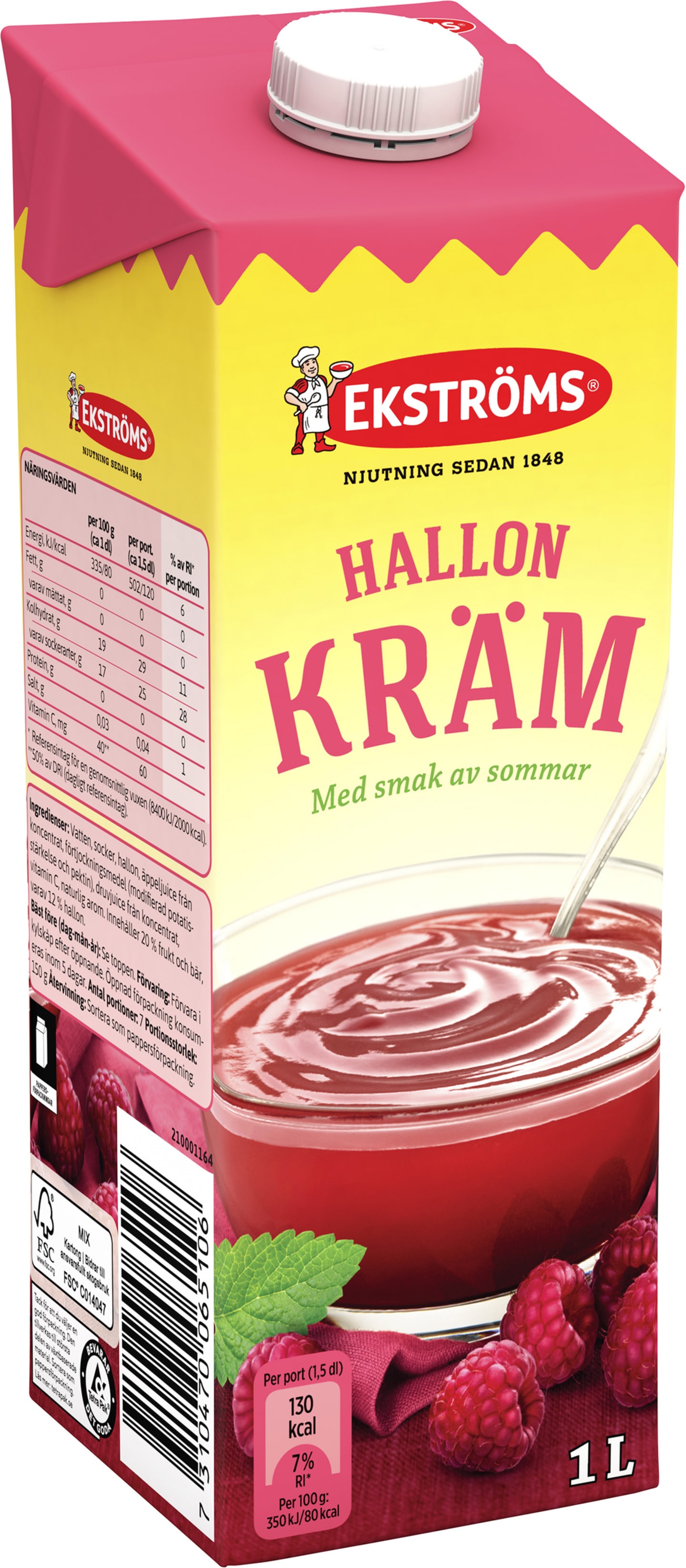 Hallonkräm färdig 1L