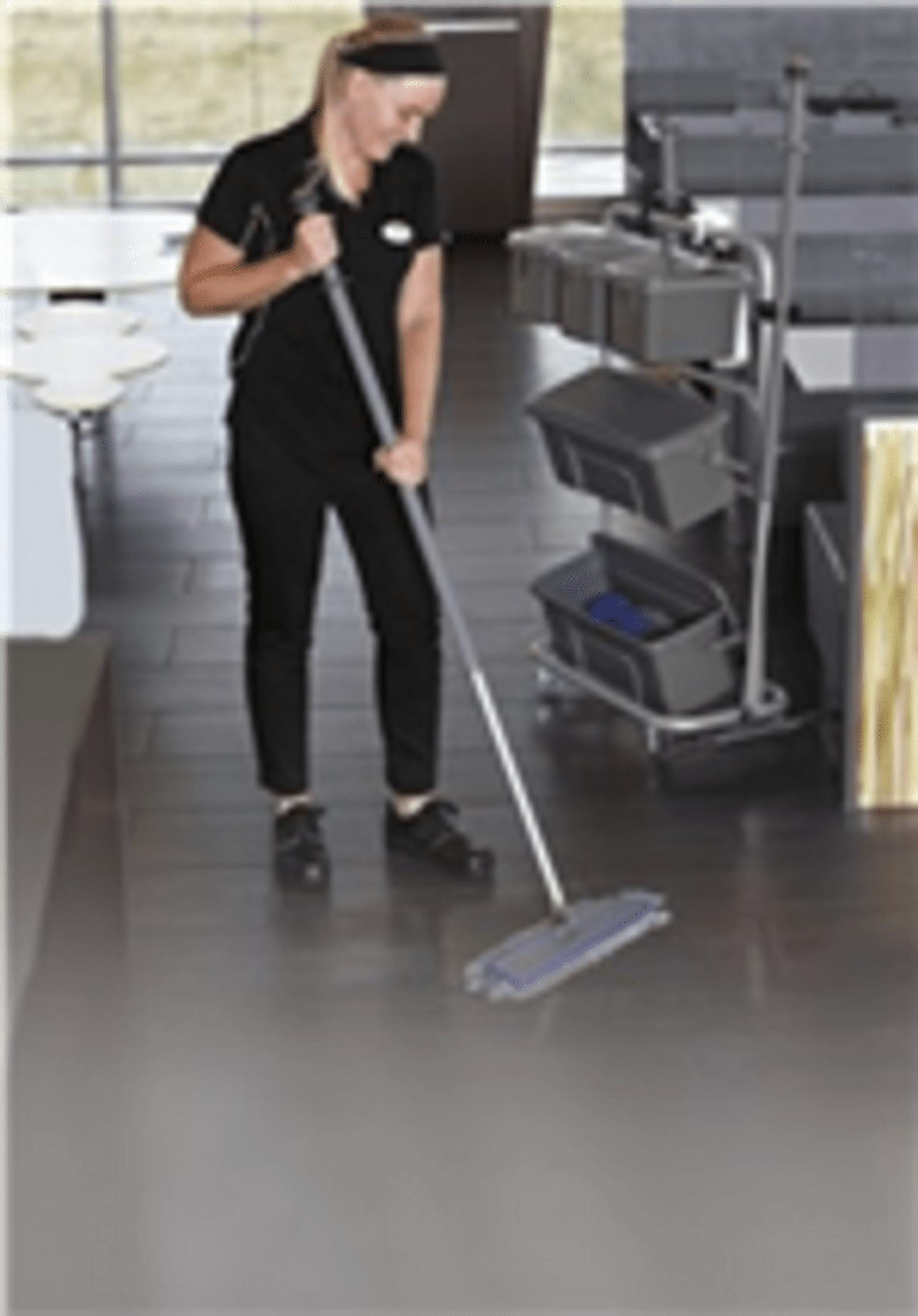 Rengöringsvagn Slimliner Grå - Bild 1 av 4