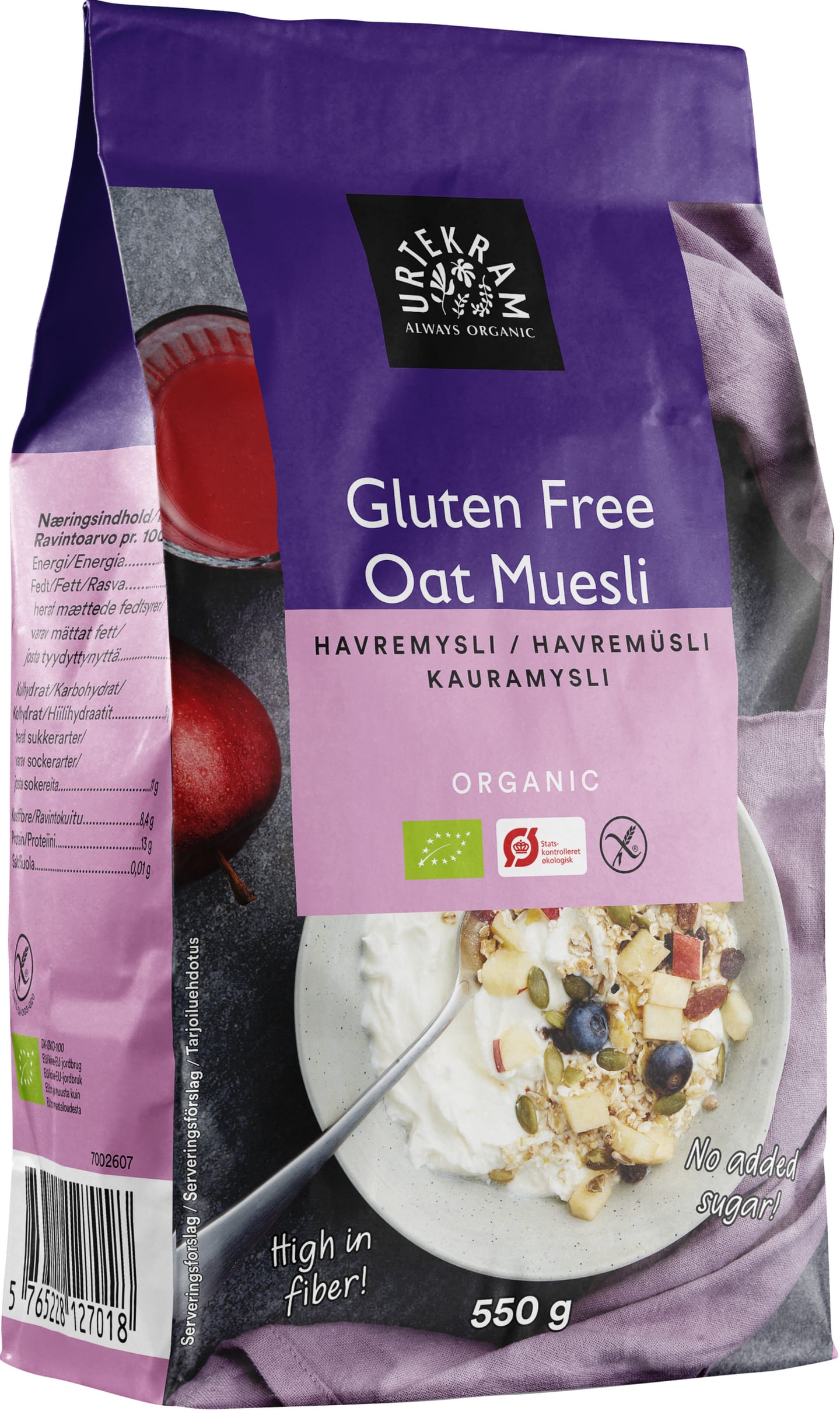 Müsli Havre Glutenfri 550g