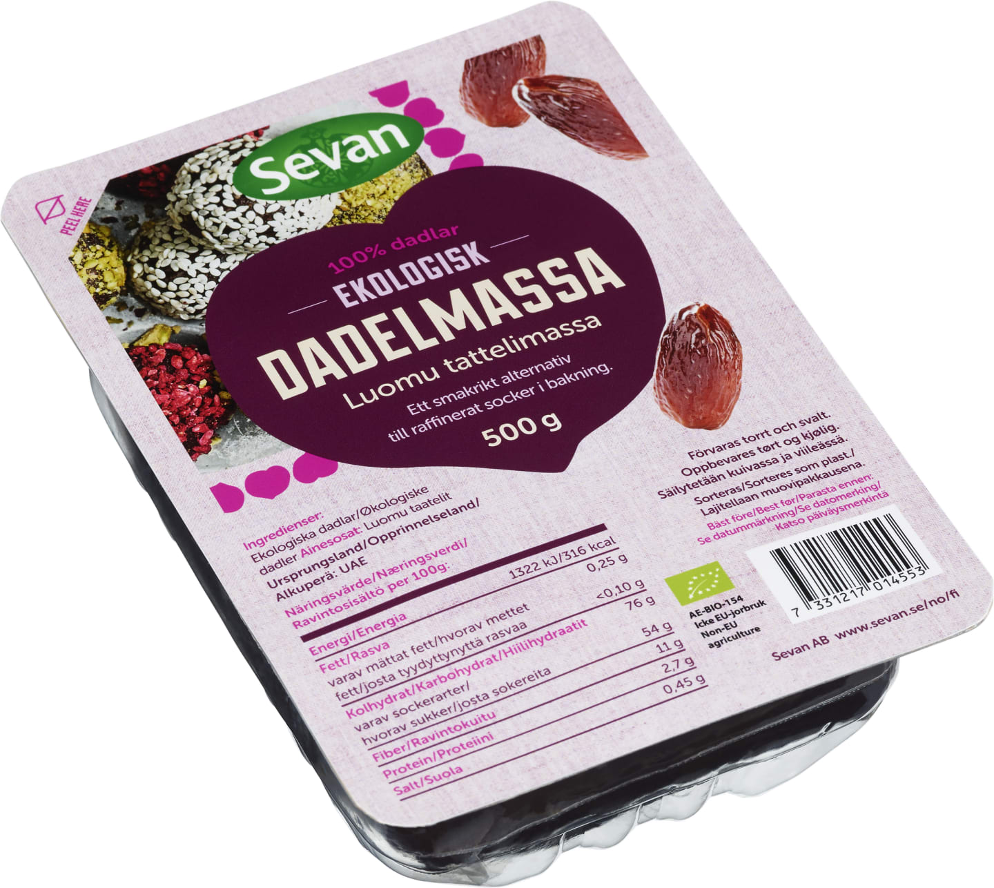 Dadelmassa EKO 500g