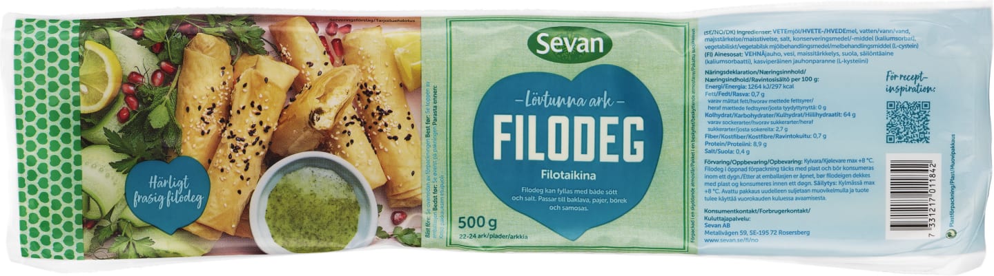 Filodeg färsk 500g