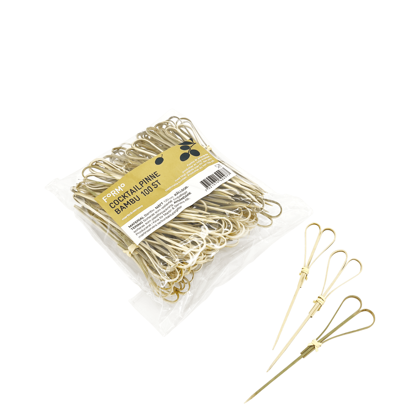 Cocktailpinne bambu 12cm 100st - Bild 1 av 3
