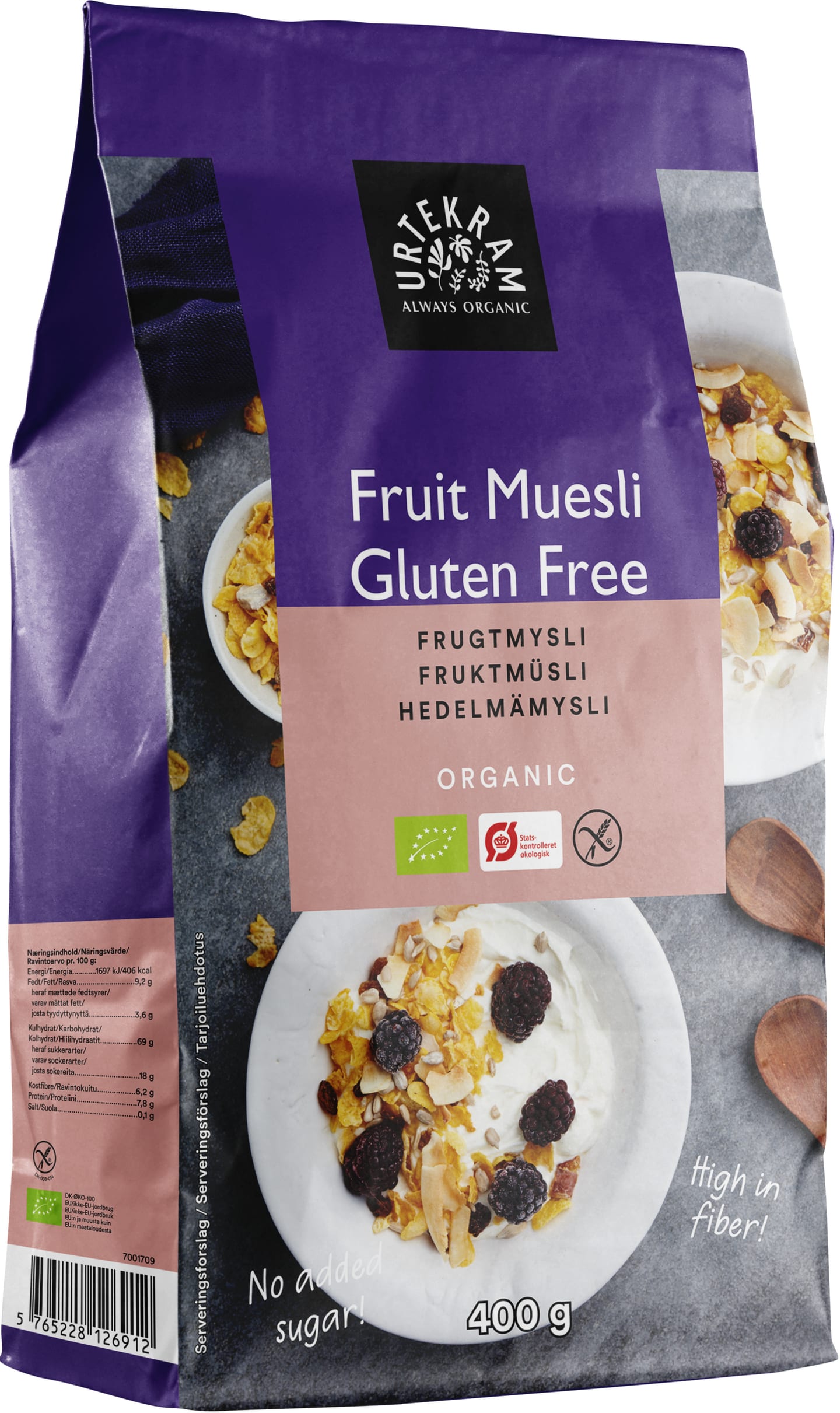 Müsli Frukt Glutenfri 400g