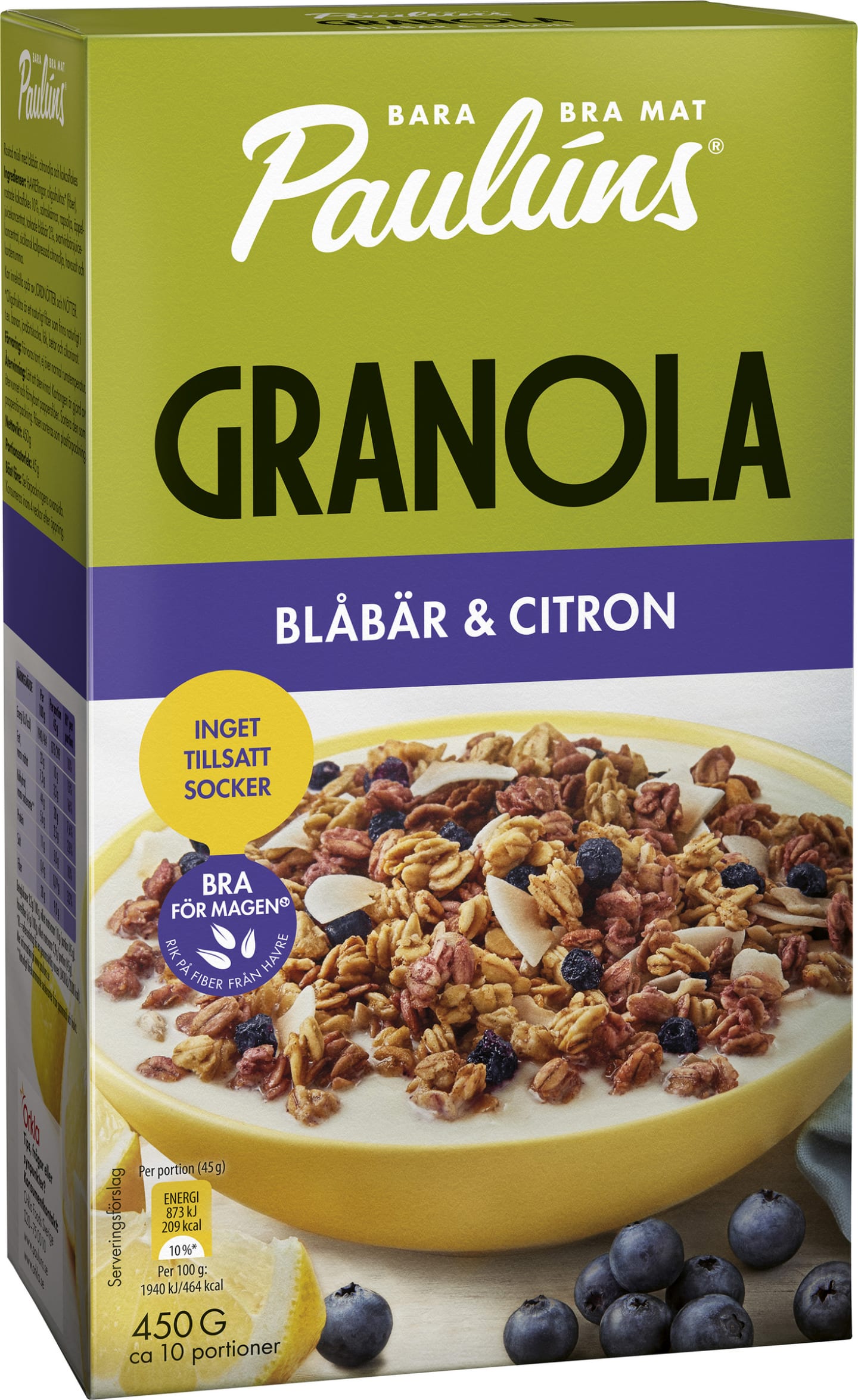 Granola Blåbär & Citron 450g