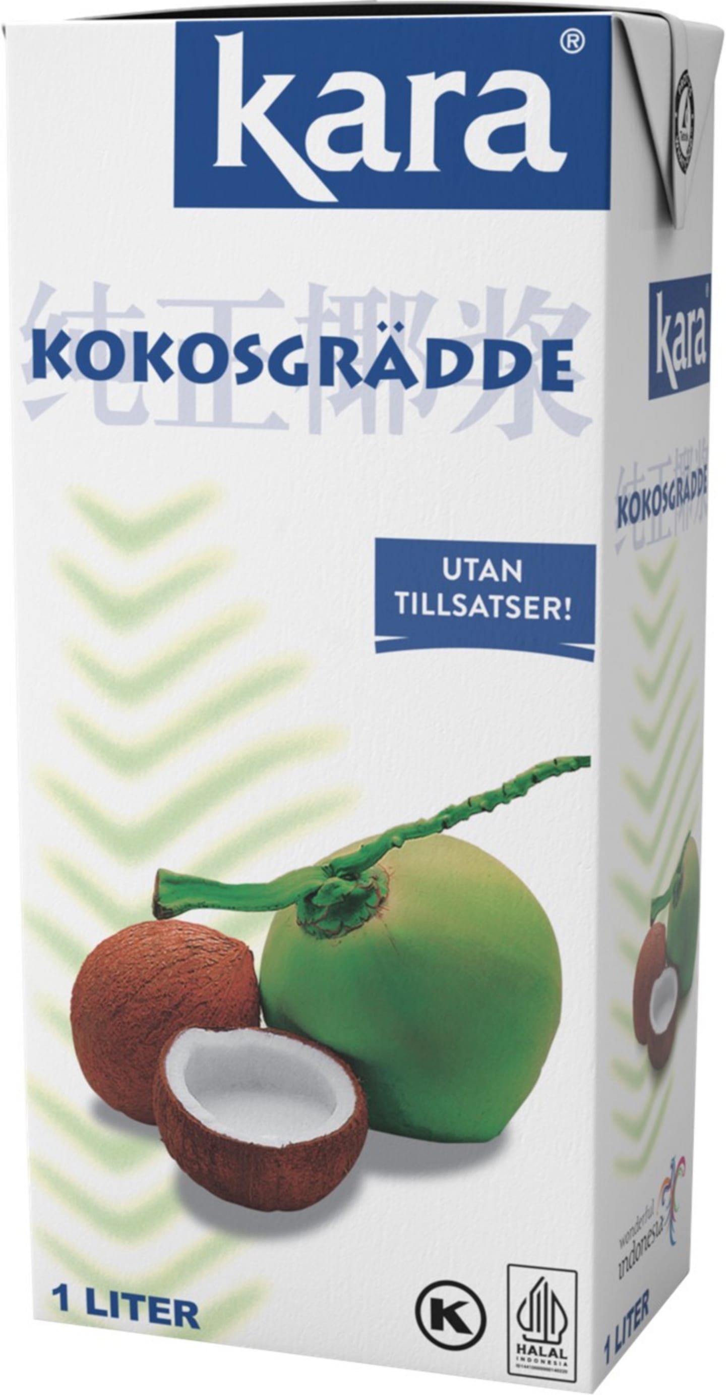 Kokosgrädde 24% 1L