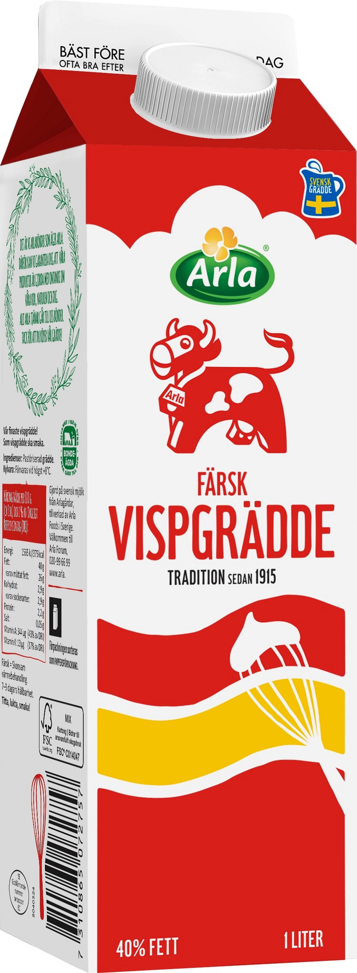 Vispgrädde 40% 1L