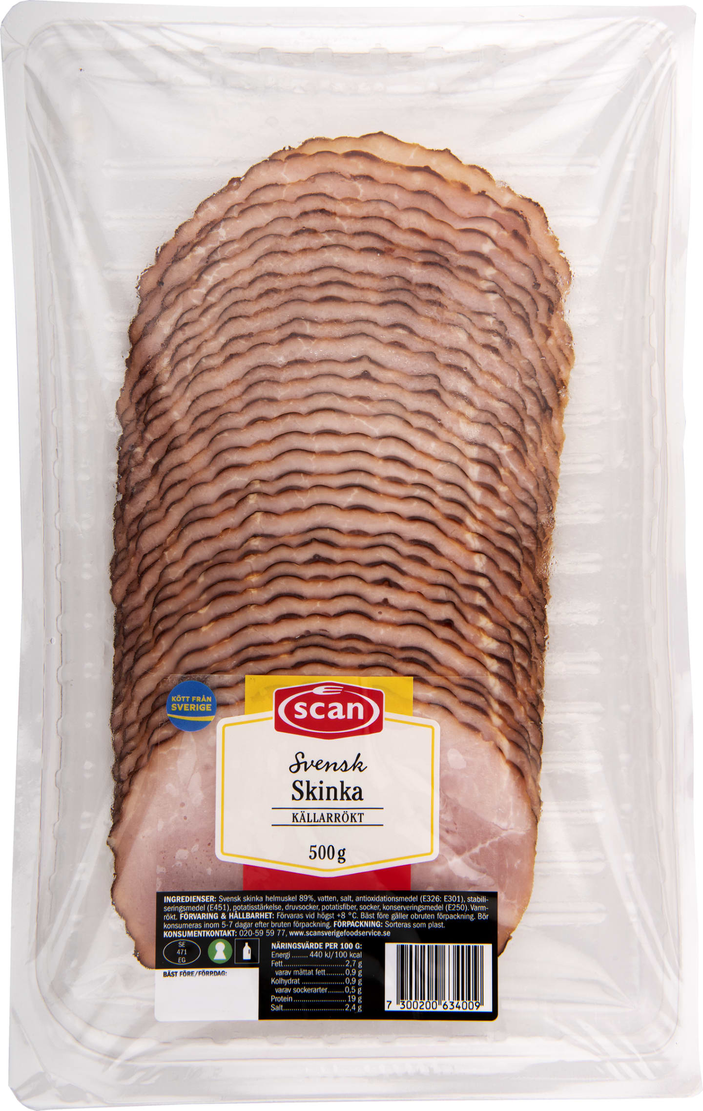 Skinka källarrökt 500g