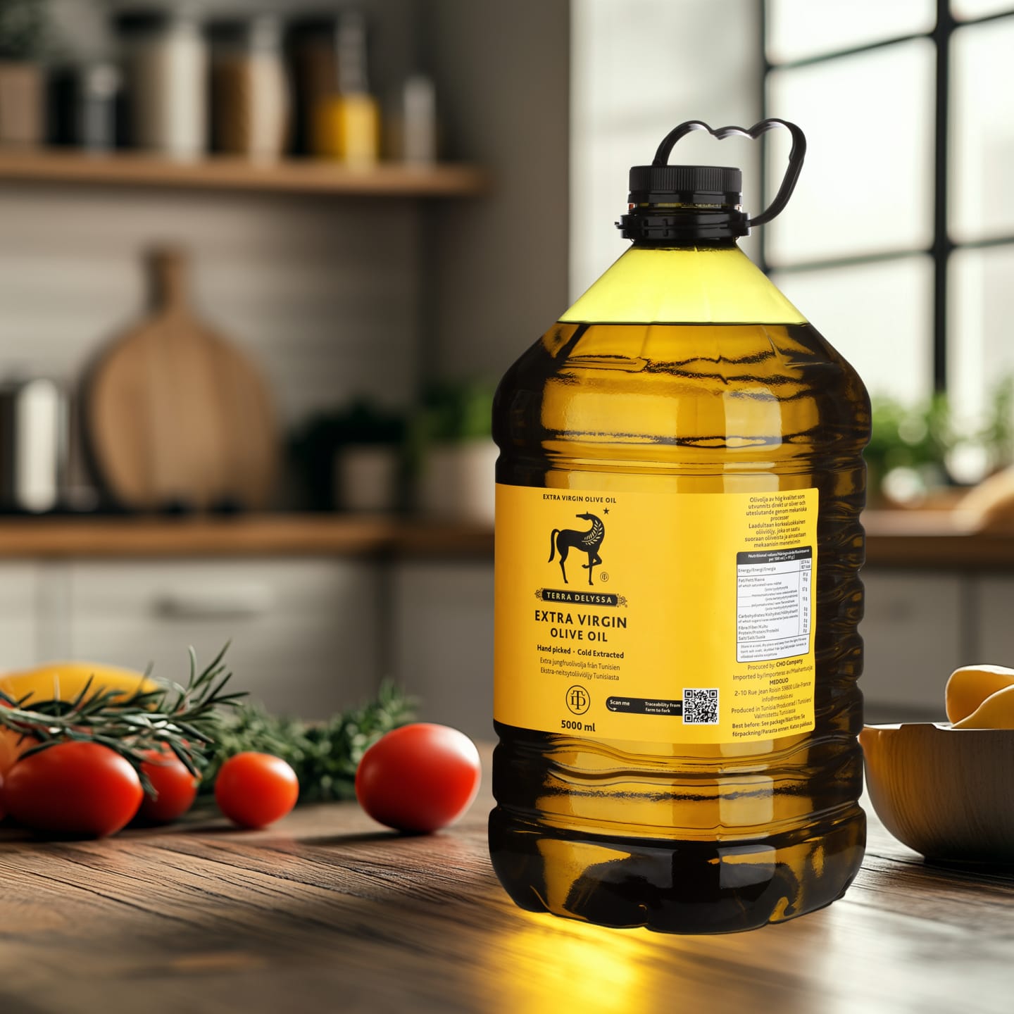 Olivolja Extra Virgin Pet 5L - Bild 1 av 3