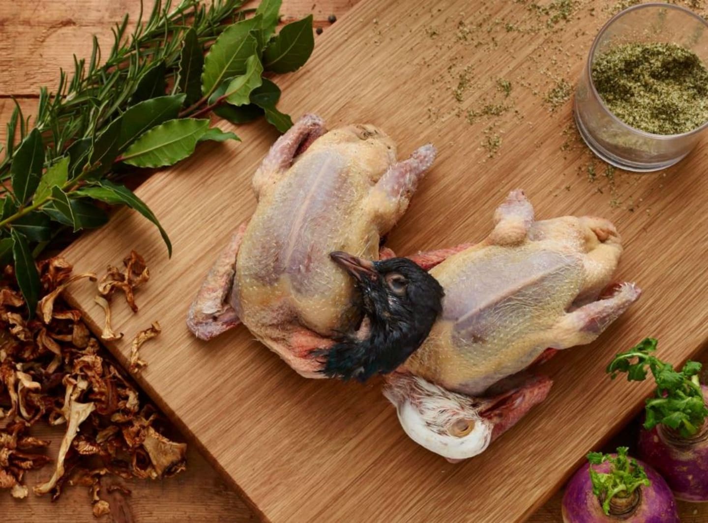 Duva m huvud och fötter ca450g