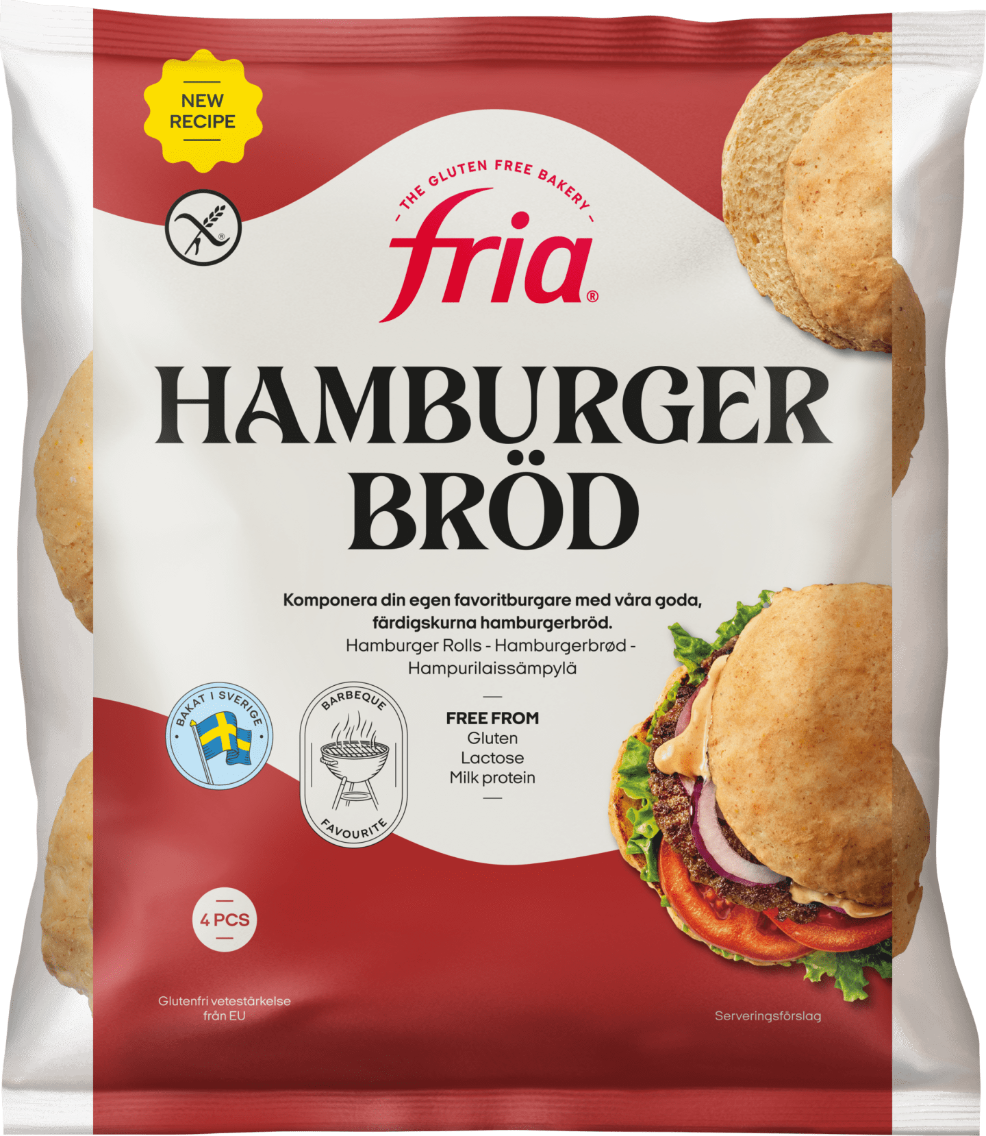 Hamburgerbröd glutenfritt 4x70g