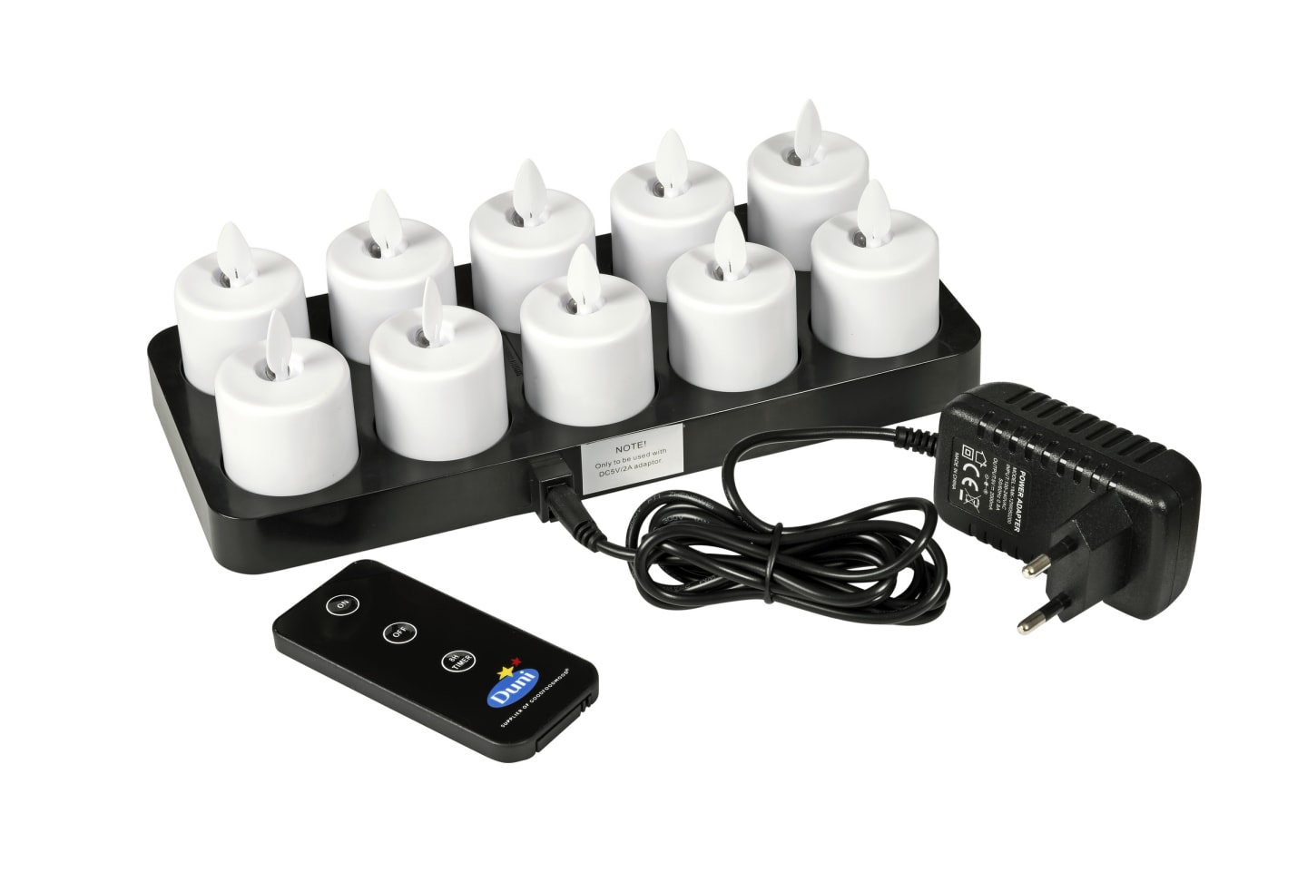 LED set Moving Flame vit 10st