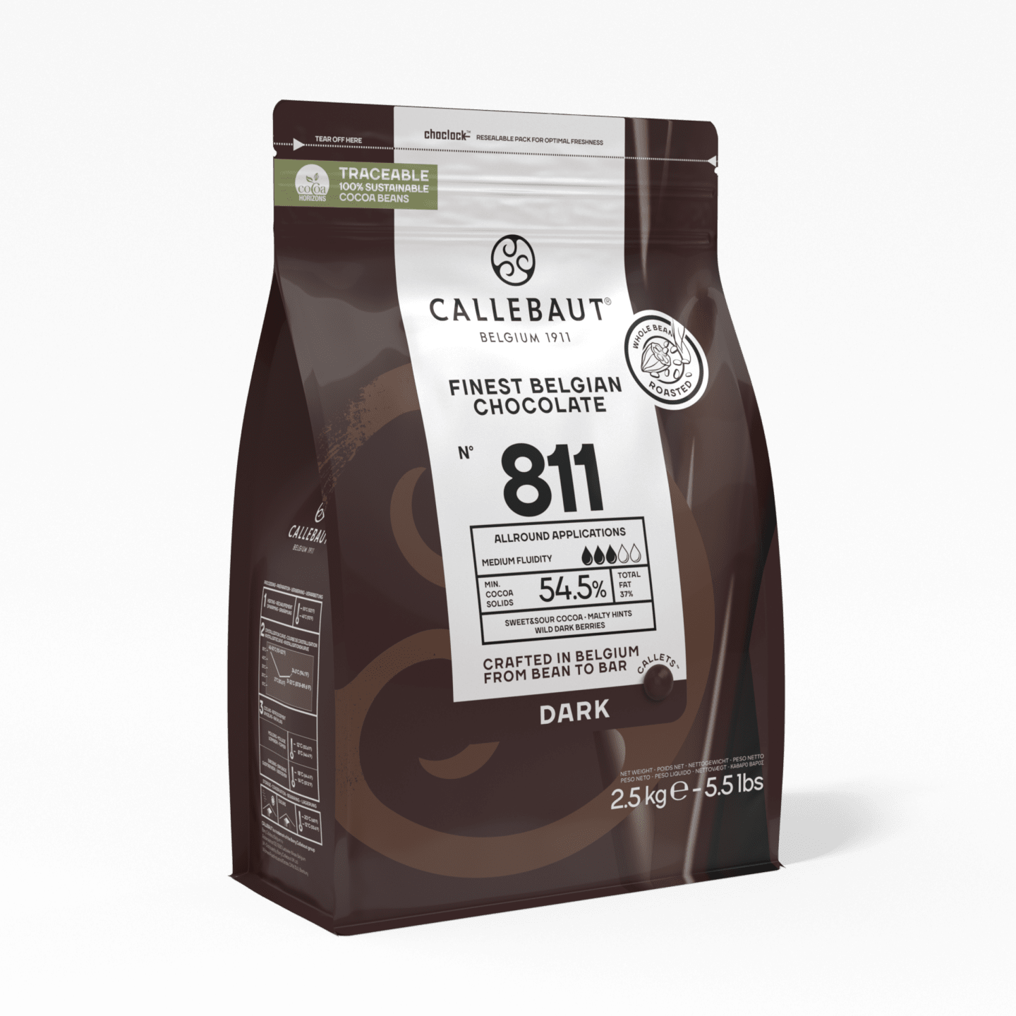 Mörk choklad pellets 54,50% 2,5kg - Bild 1 av 3