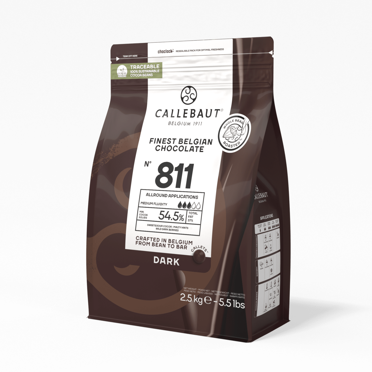 Mörk choklad pellets 54,50% 2,5kg - Bild 1 av 3