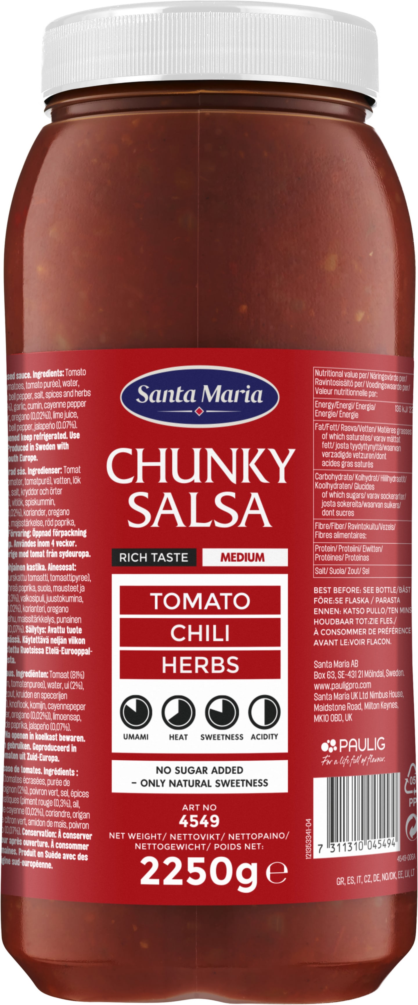 Salsa Chunky medium 2,25kg - Bild 1 av 3