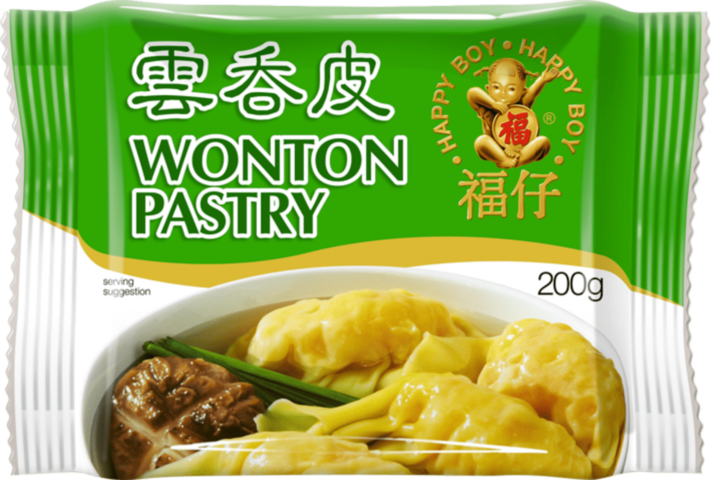 Wontonblad gul 8x8cm 200g