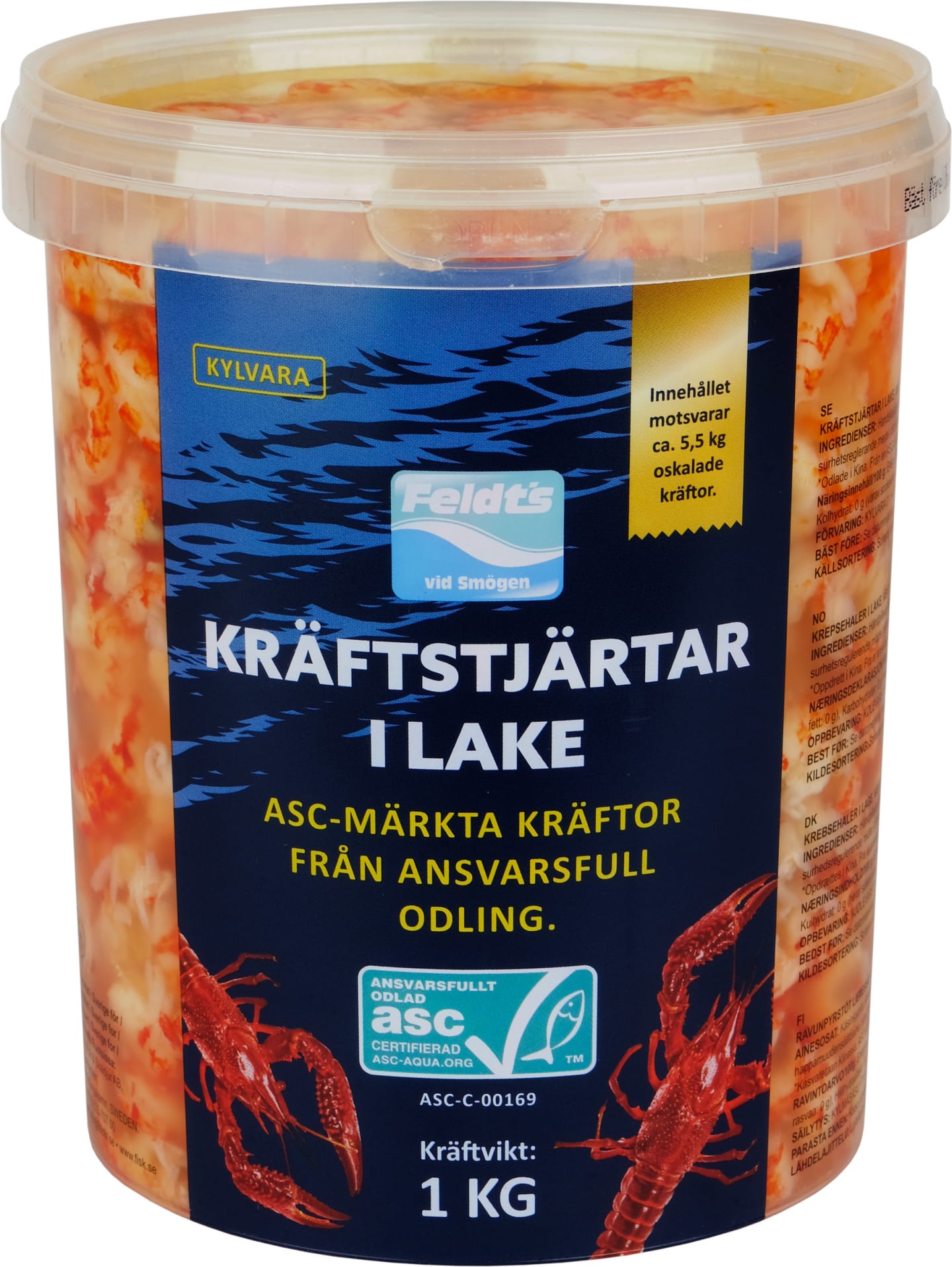 Kräftstjärt i lake ASC 1kg