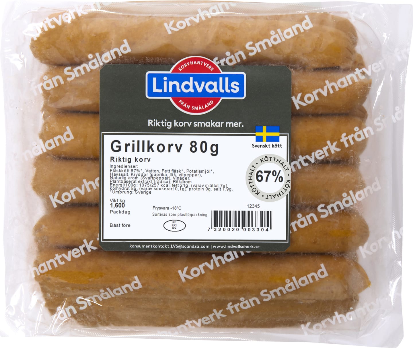 Grillkorv 20x80g