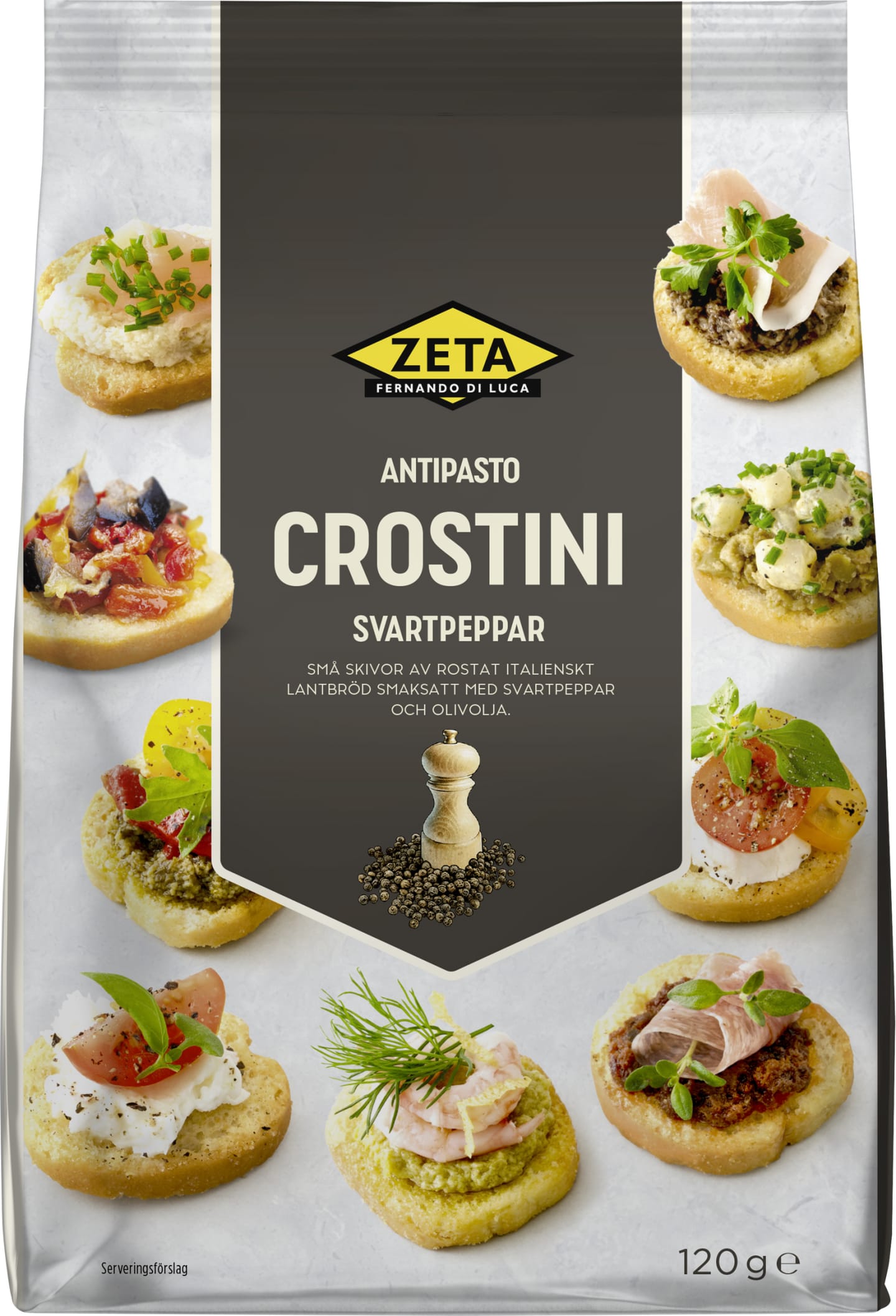 Crostini Svartpeppar 120g