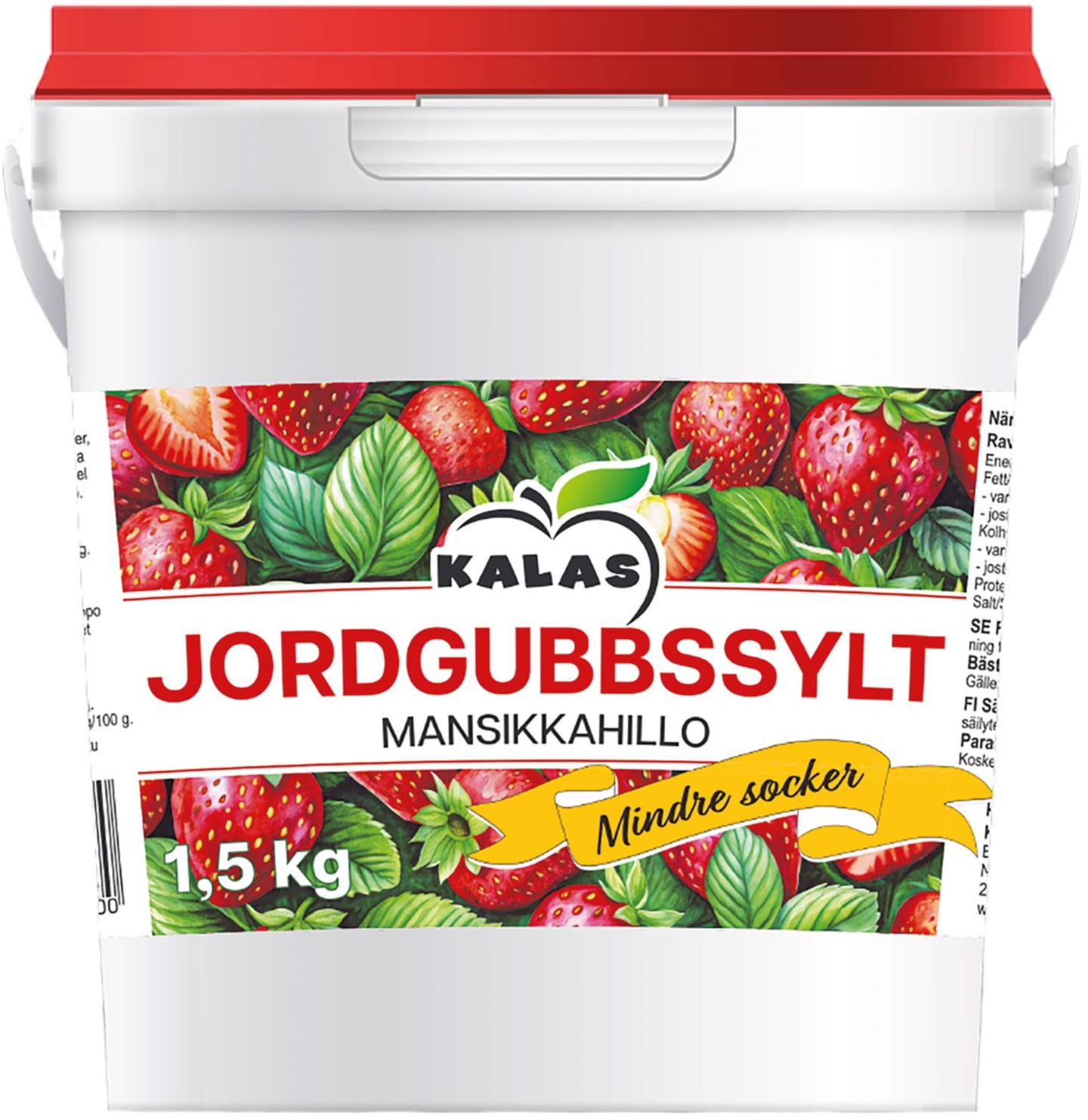 Jordgubbssylt mindre socker 1,5kg