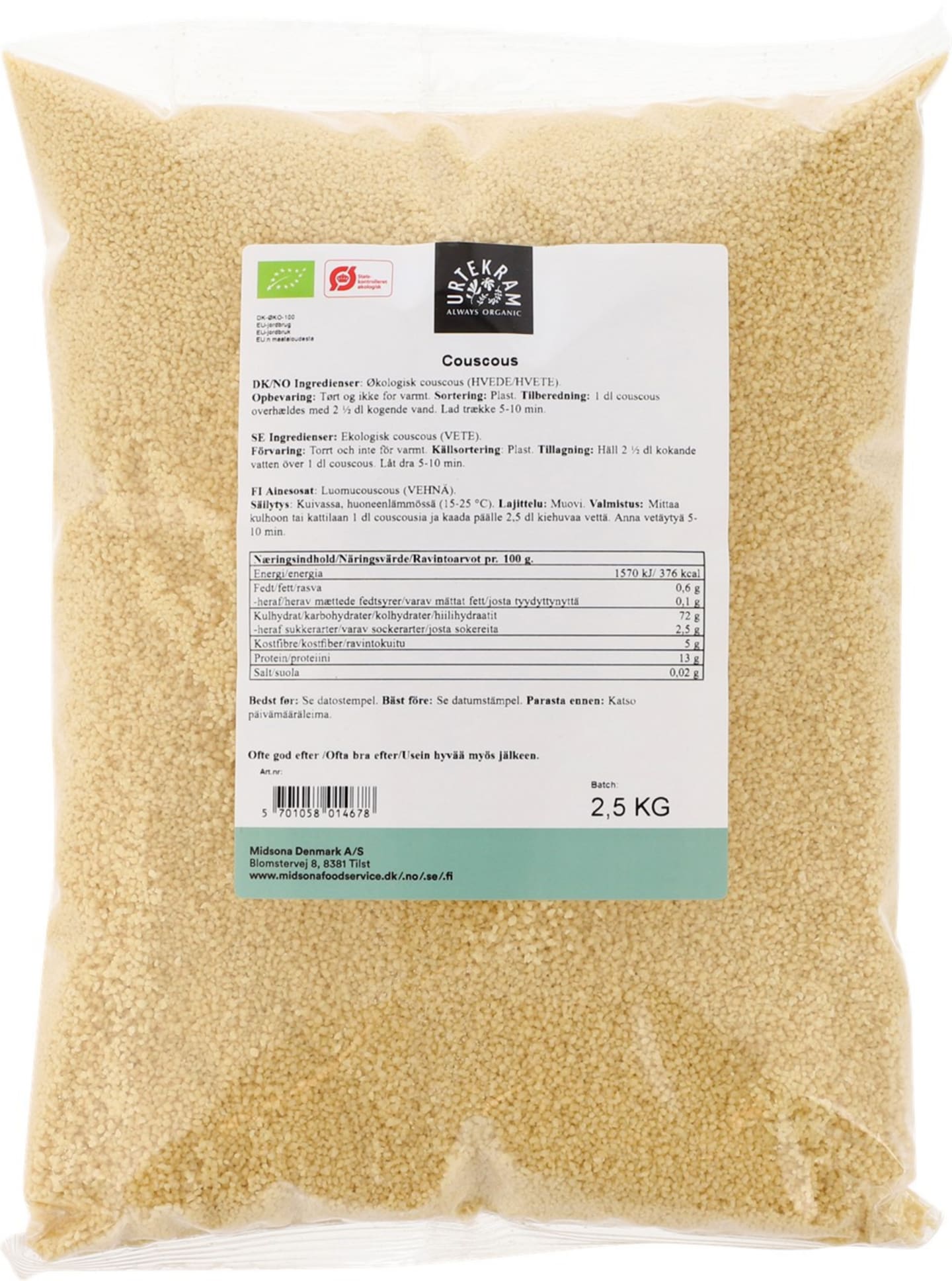 Couscous eko 2,5kg - Bild 1 av 2