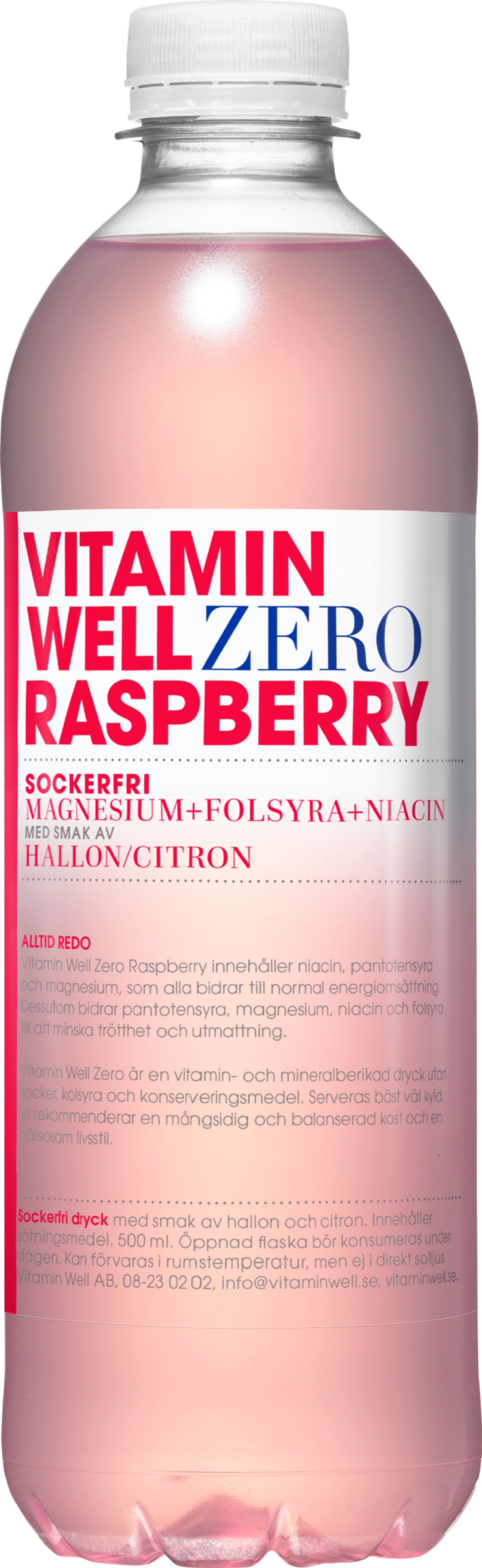 Vitamin Well Zero Raspberry 50cl