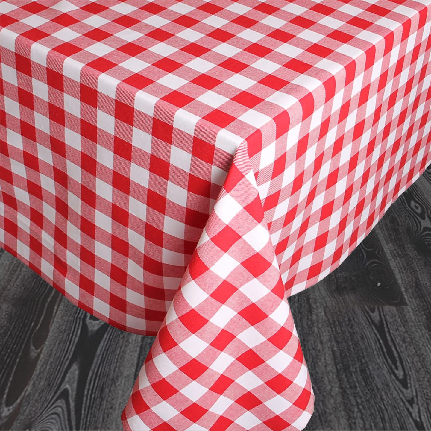 Duk Bisto 100x100cm rutig Röd