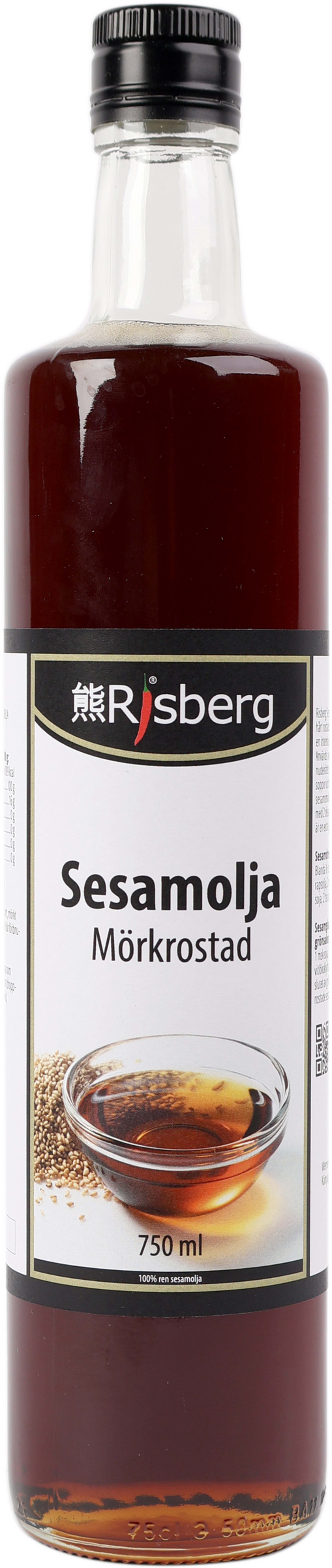 Sesamolja mörkrostad 100% 750ml