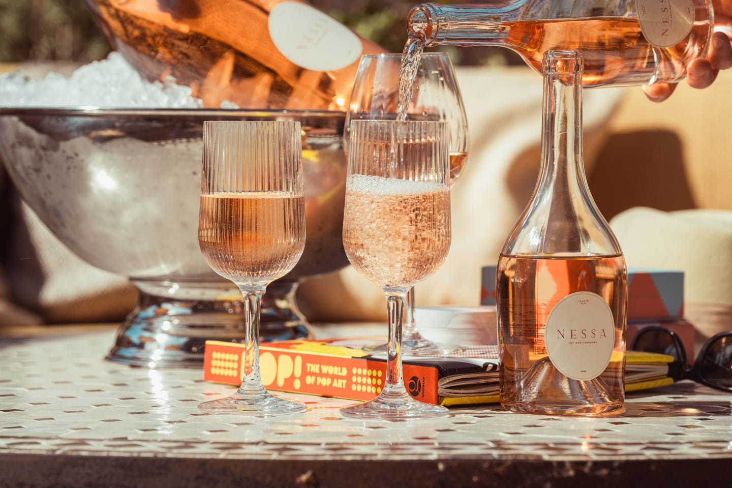 Plastglas Stripe vinglas 30cl - Bild 1 av 4