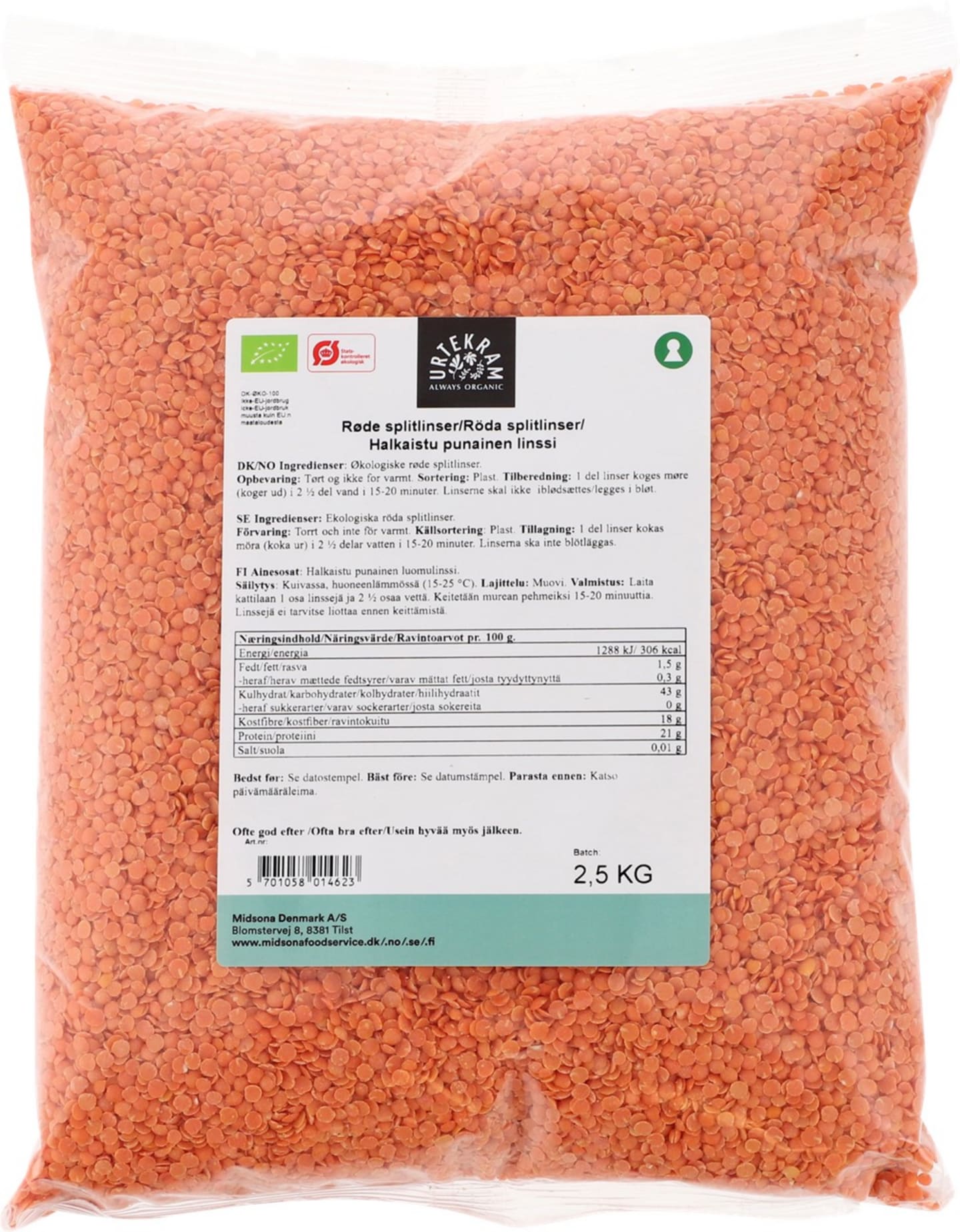 Röda split linser 2,5kg - Bild 1 av 2