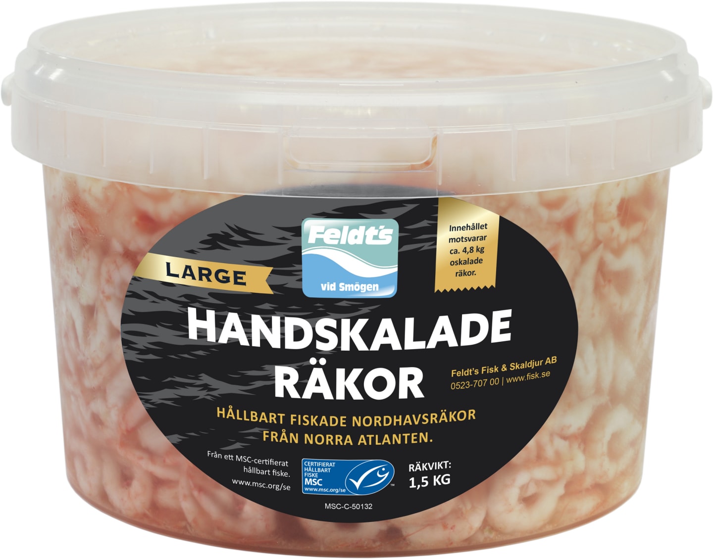 Räka i lake handskalad large MSC 1,5kg