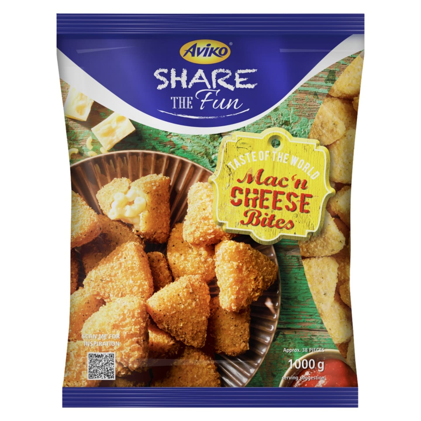 Mac n cheese bites 1kg
