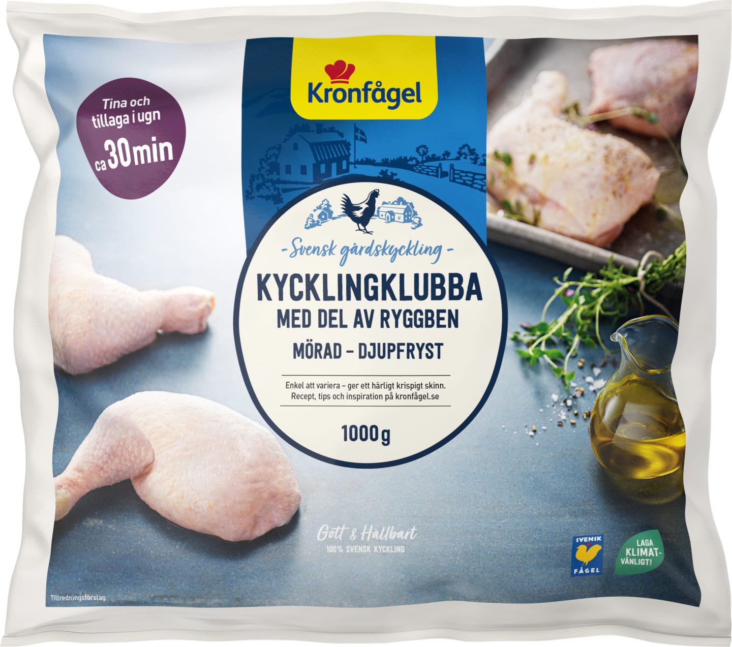 Kycklingklubba mörad 1000g