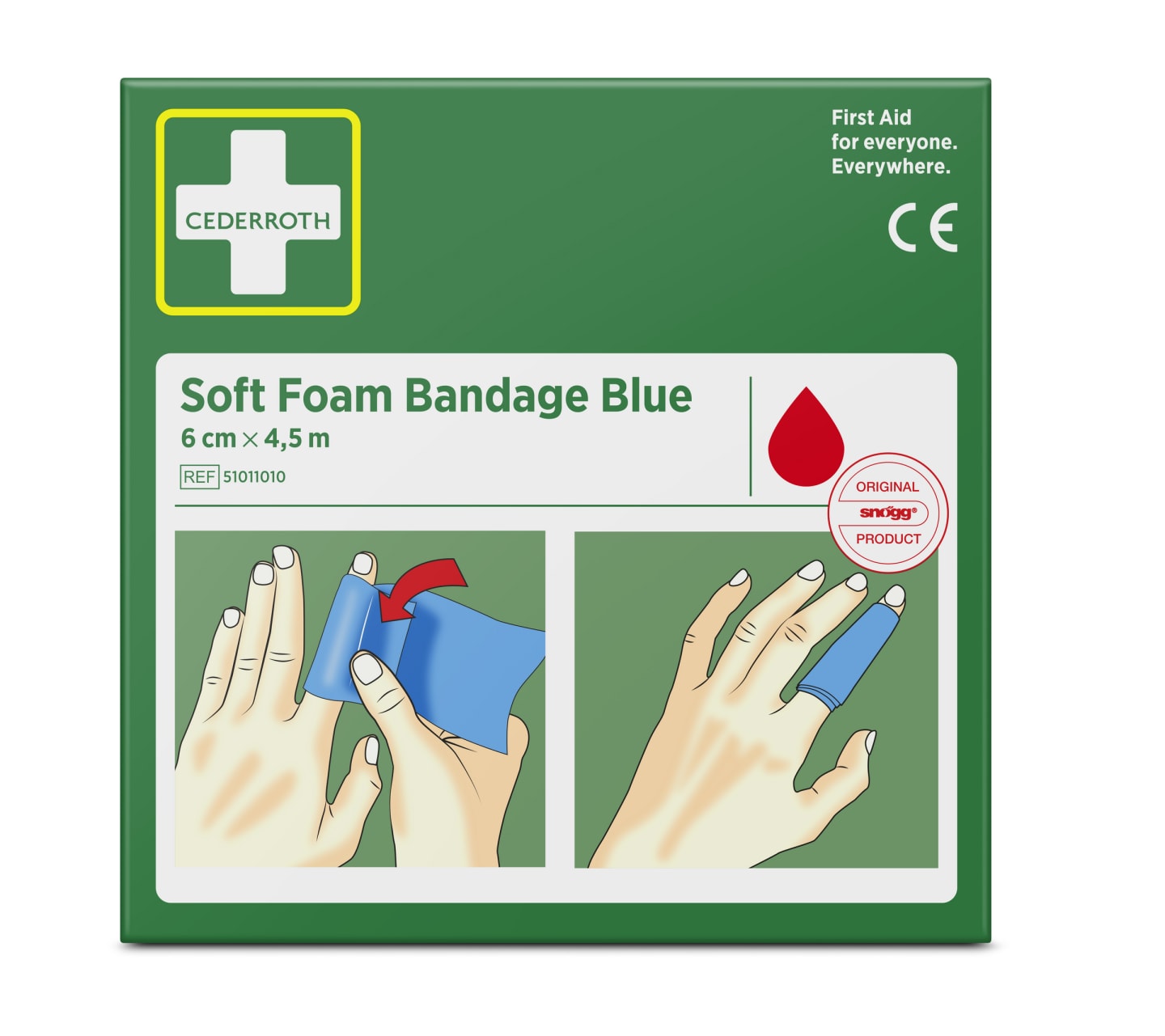 Plåster soft foam bandage blå 6cmx4,5m 1 - Bild 1 av 2