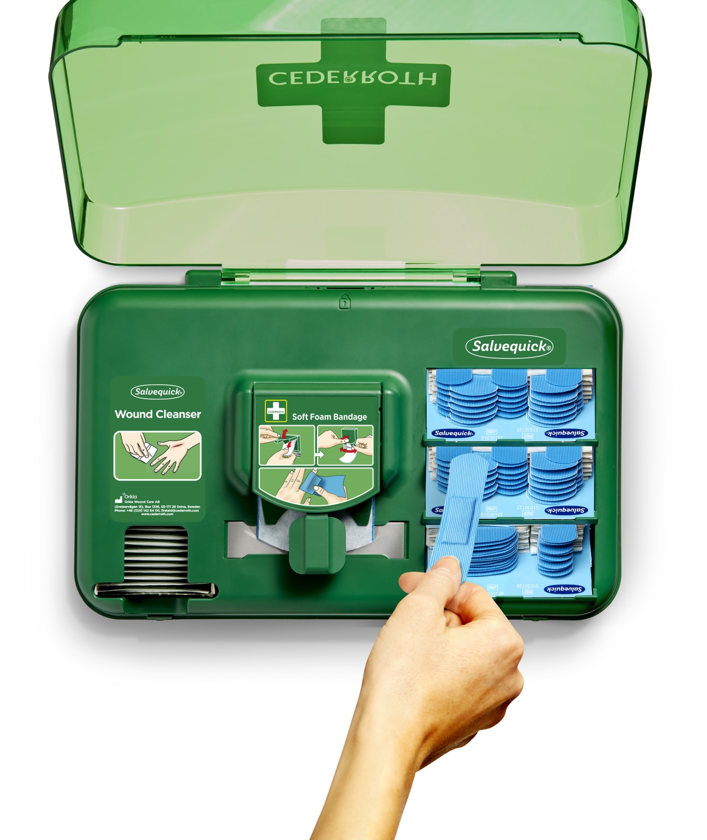 Cederroth Wound Care dispenser blå - Bild 1 av 2