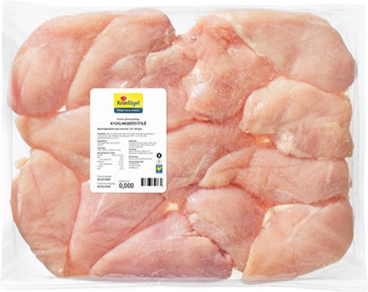 Kycklingbröstfilé utan innerfilé 2,5kg
