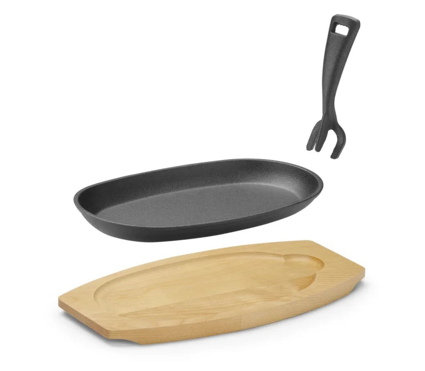 Tallrik Gjutjärn med underlägg - Bild 1 av 3