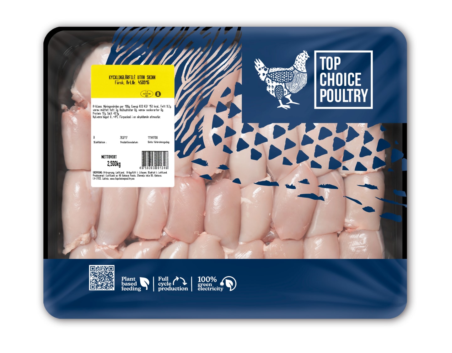 Kycklinglårfilé utan skinn 50-70g 2,5kg - Bild 1 av 2