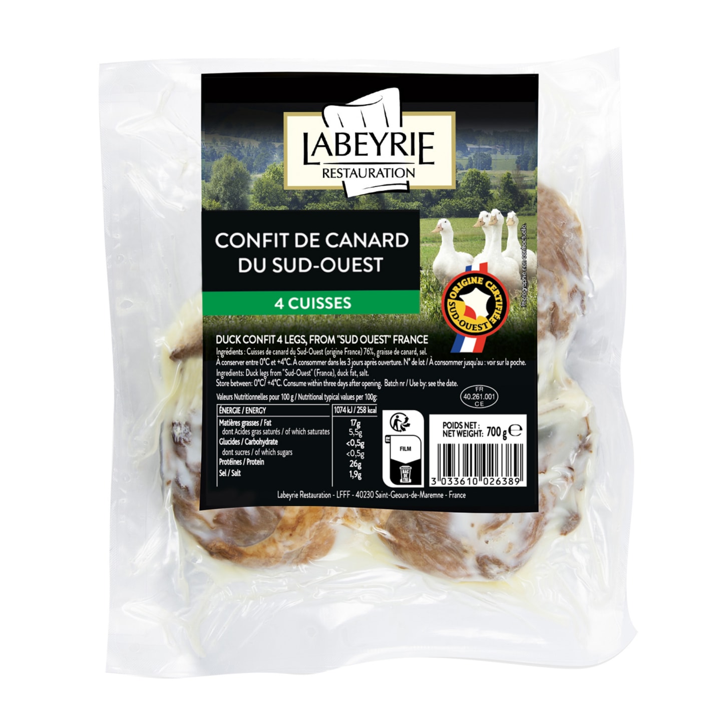 Anklår Confit 4p 700g