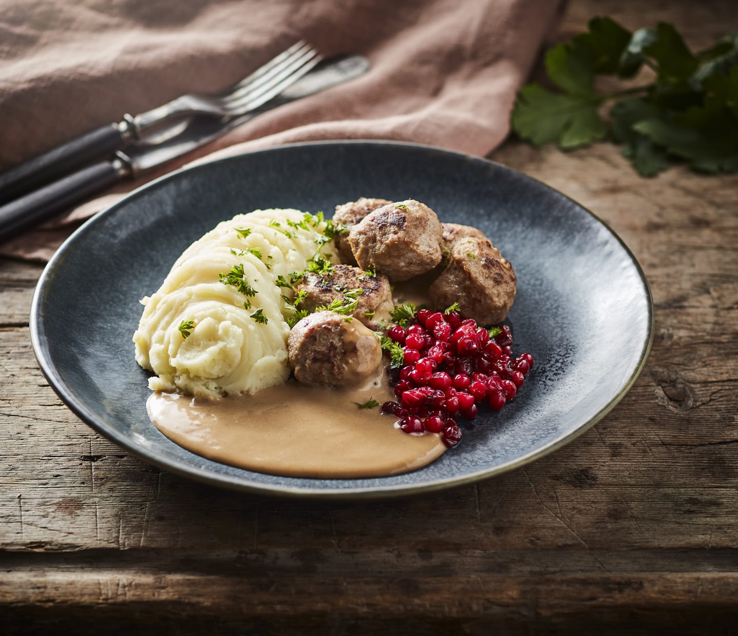 Köttbullar med potatismos och gräddsås 410g - Bild 1 av 2