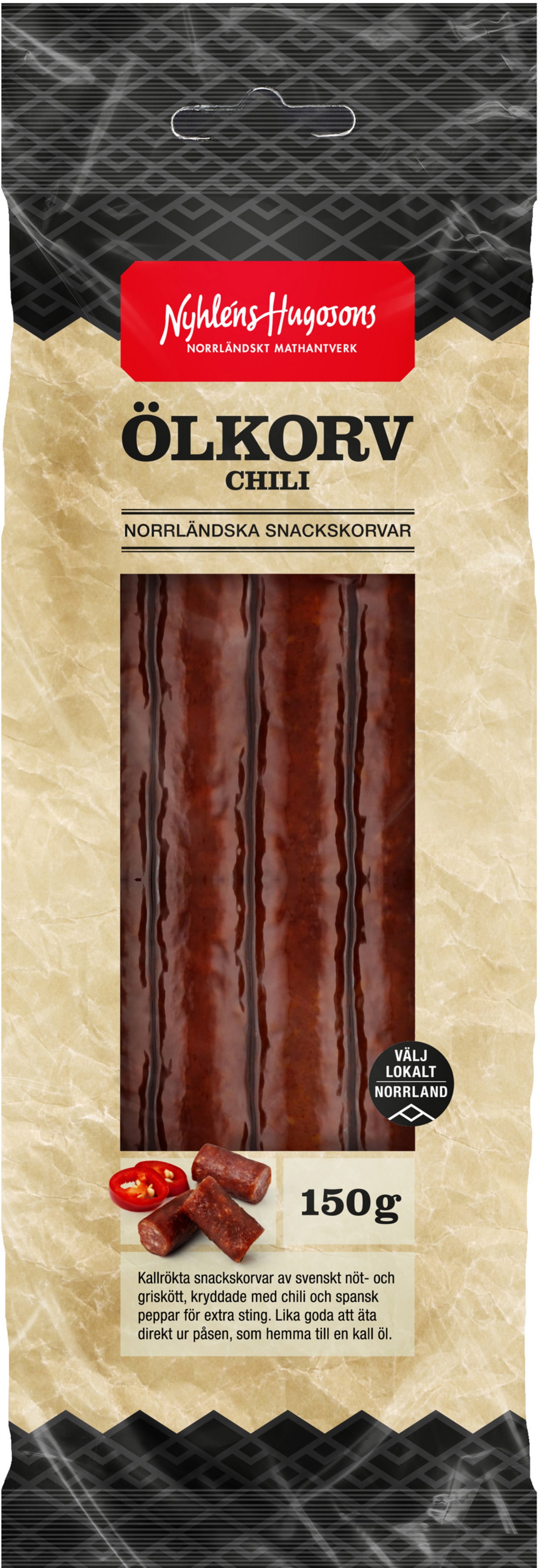 Ölkorv Chili 12X150g/1,8kg