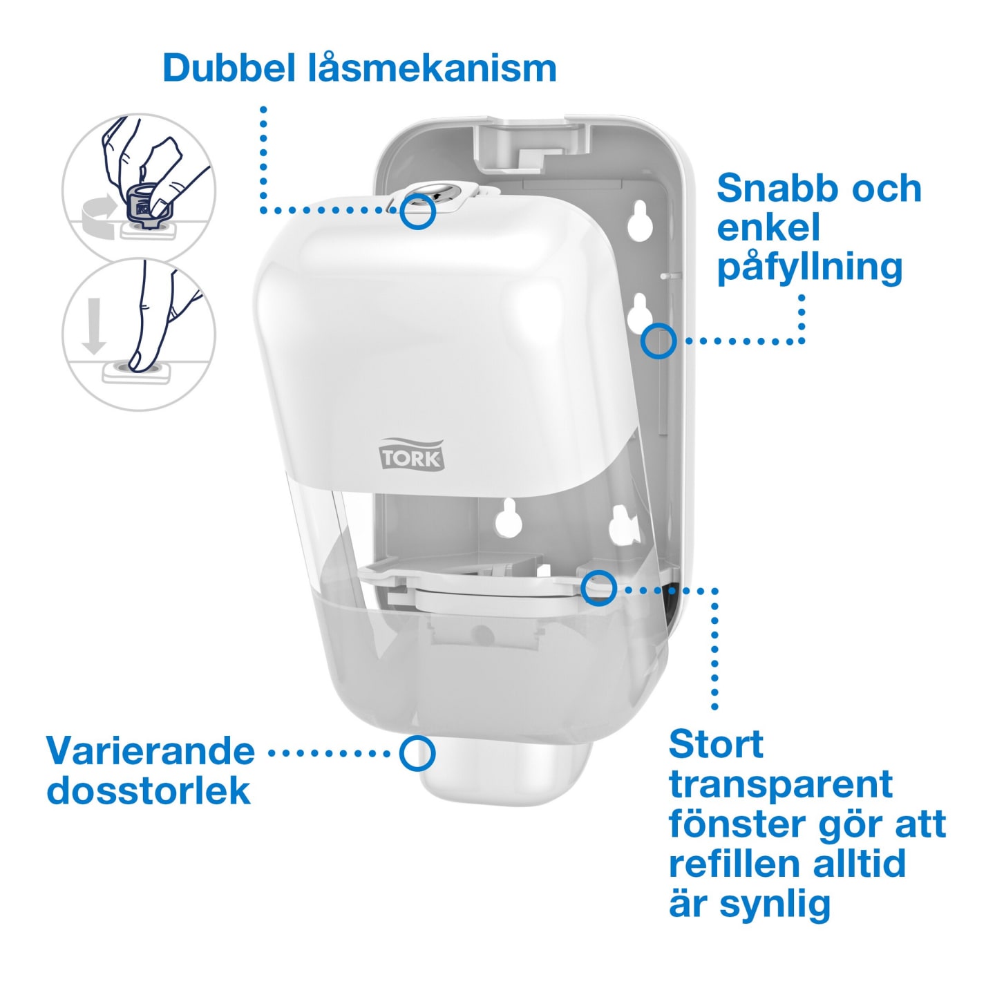 Disp tvål S5 vit 1st - Bild 1 av 4