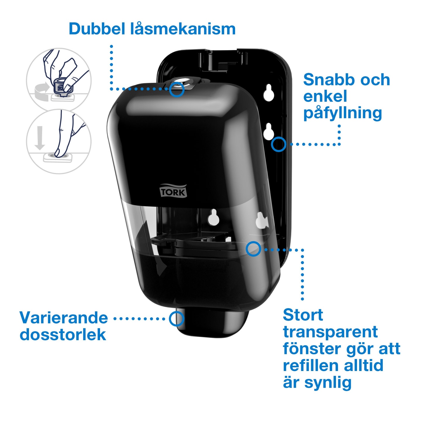 Disp tvål S5 svart 1st - Bild 1 av 4