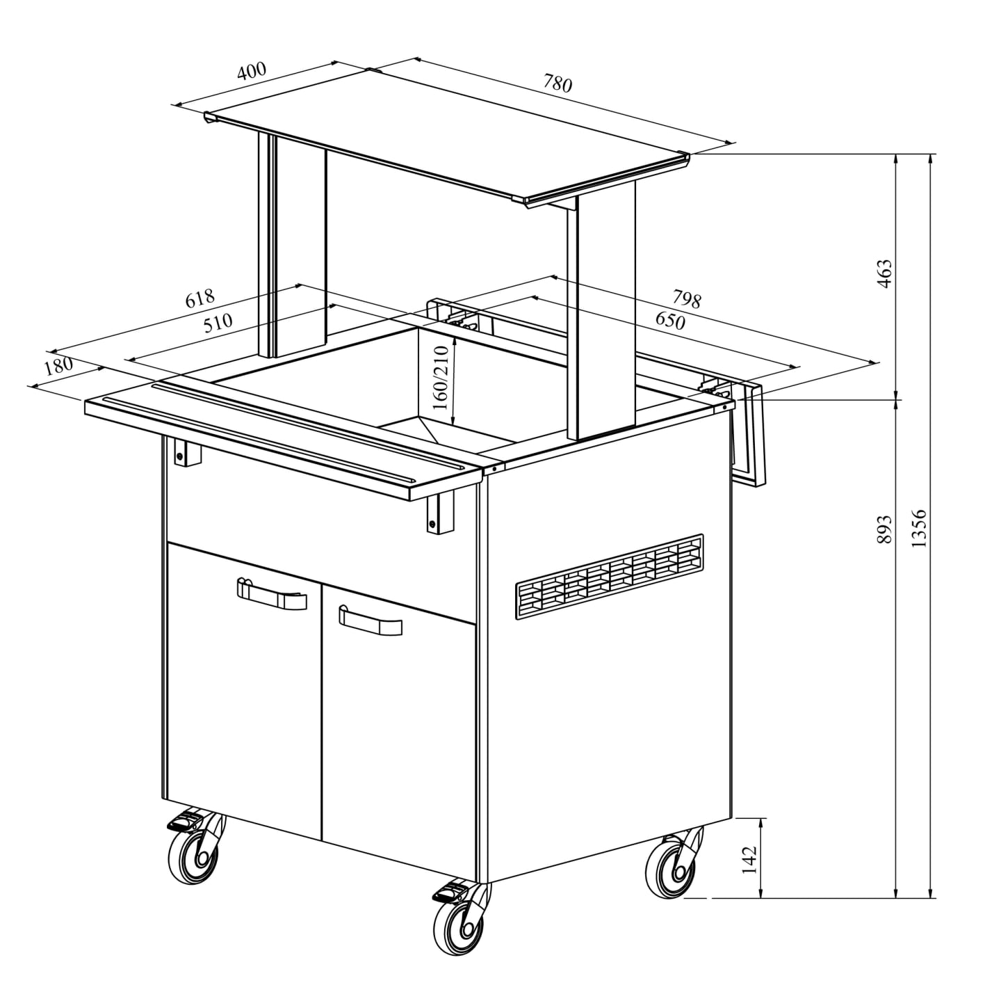 Buffévagn 800 K Kall - Bild 1 av 2